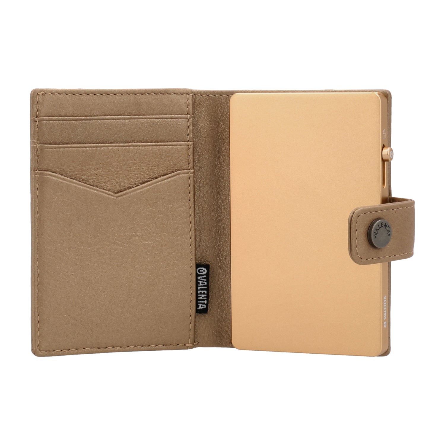 Cardprotector Thin Soft Gold + Card Wallet Luxe Metallic Sand