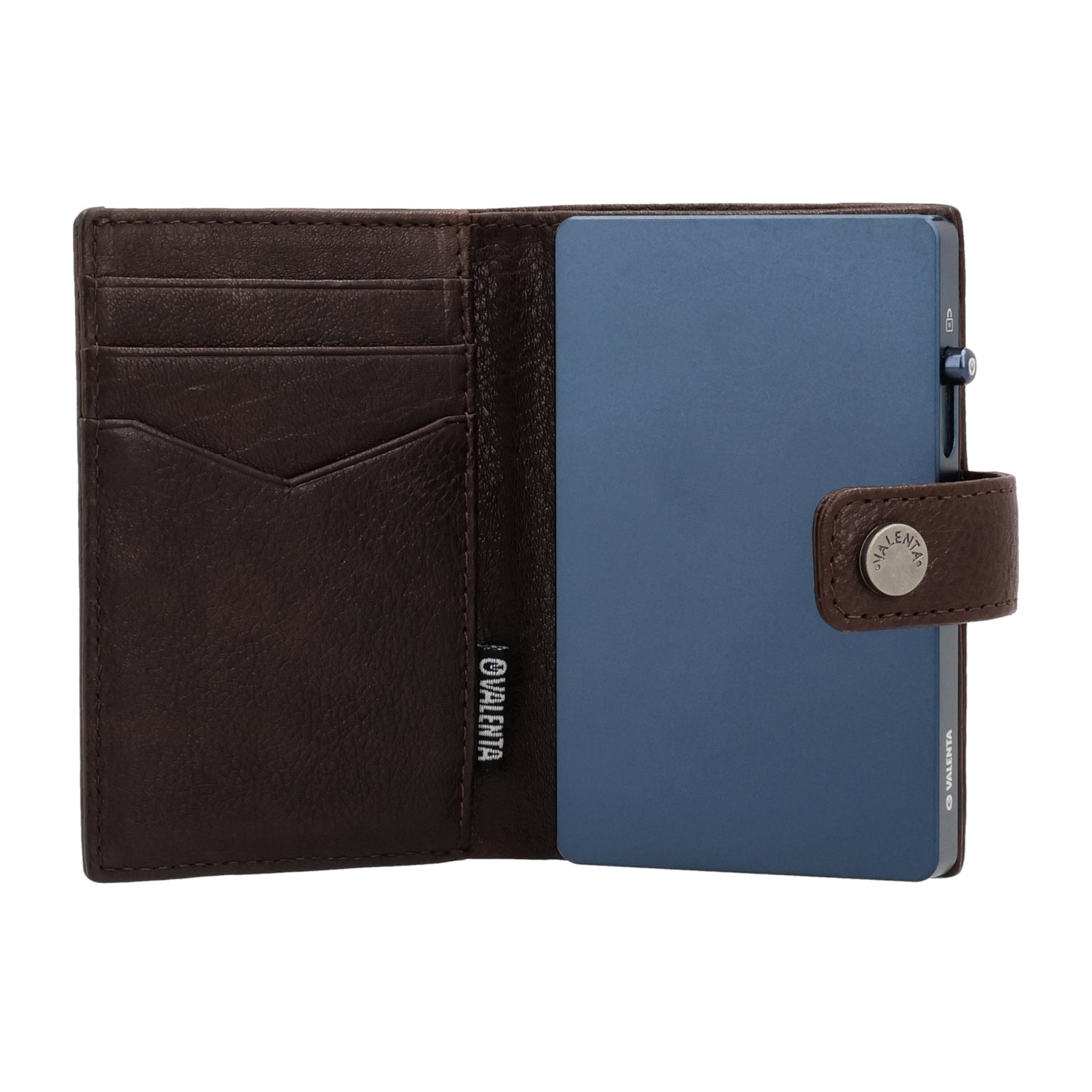 Cardprotector Titanium Blue + Card Wallet Luxe Chocolate