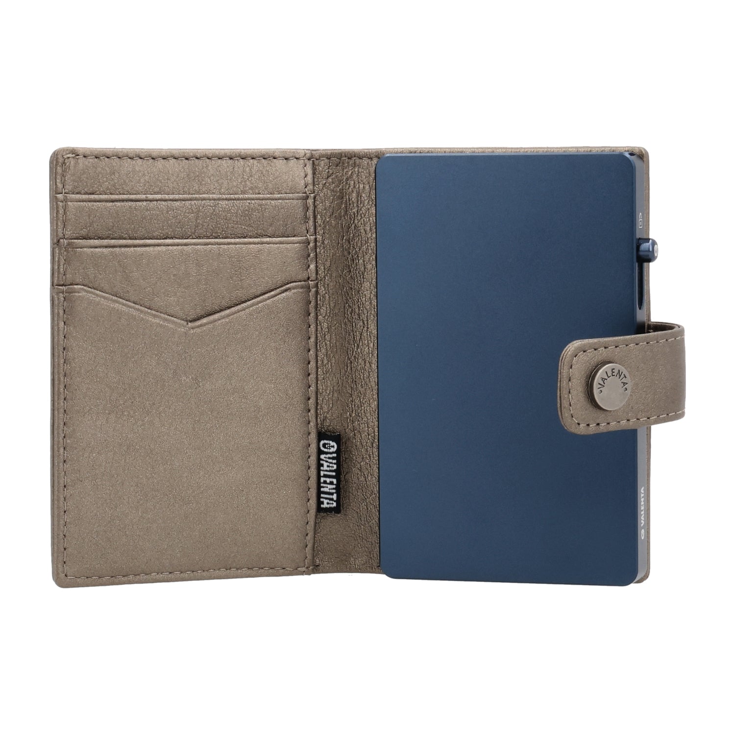 Cardprotector Titanium Blue + Card Wallet Luxe Metallic Bronze