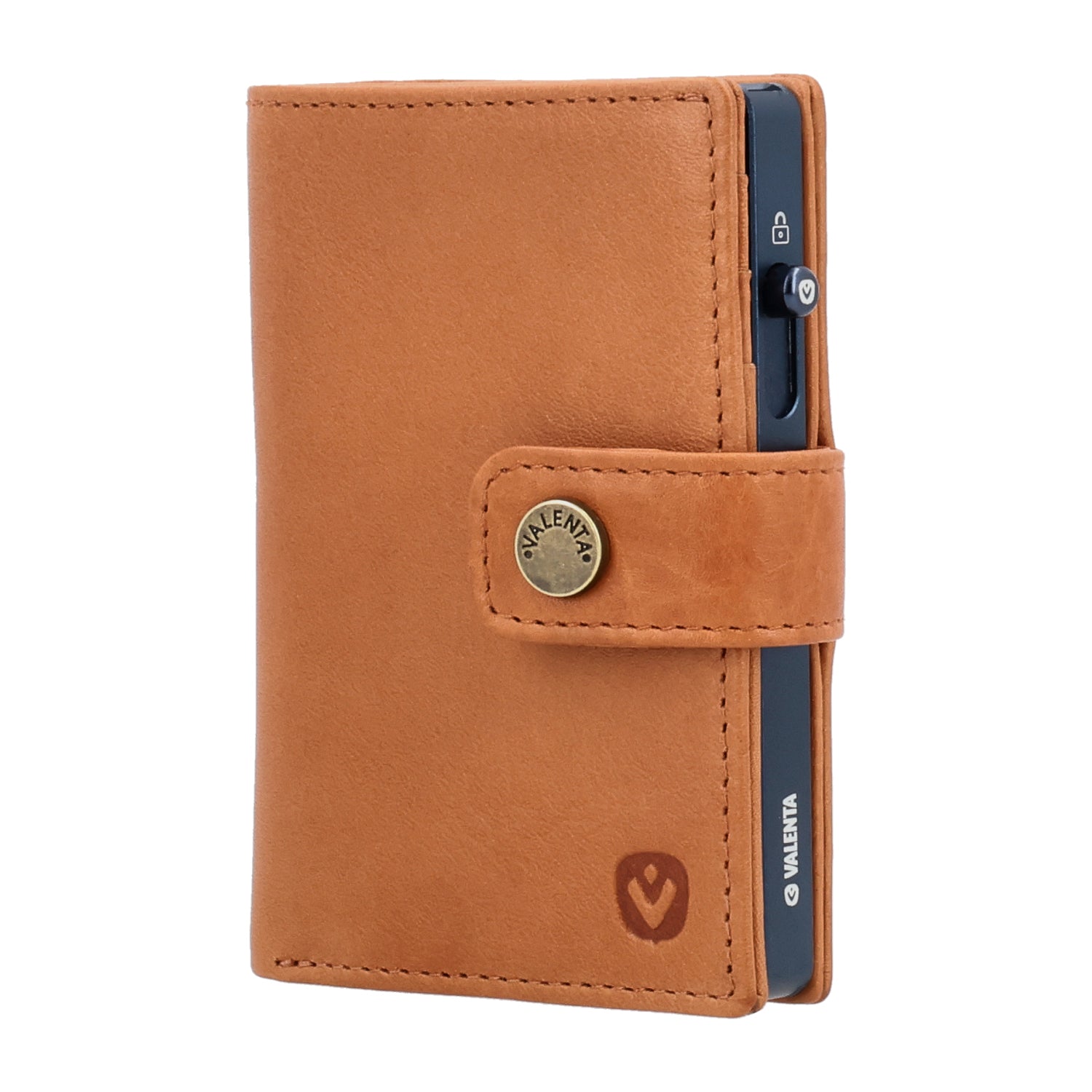 Cardprotector Titanium Blue + Card Wallet Luxe Tan