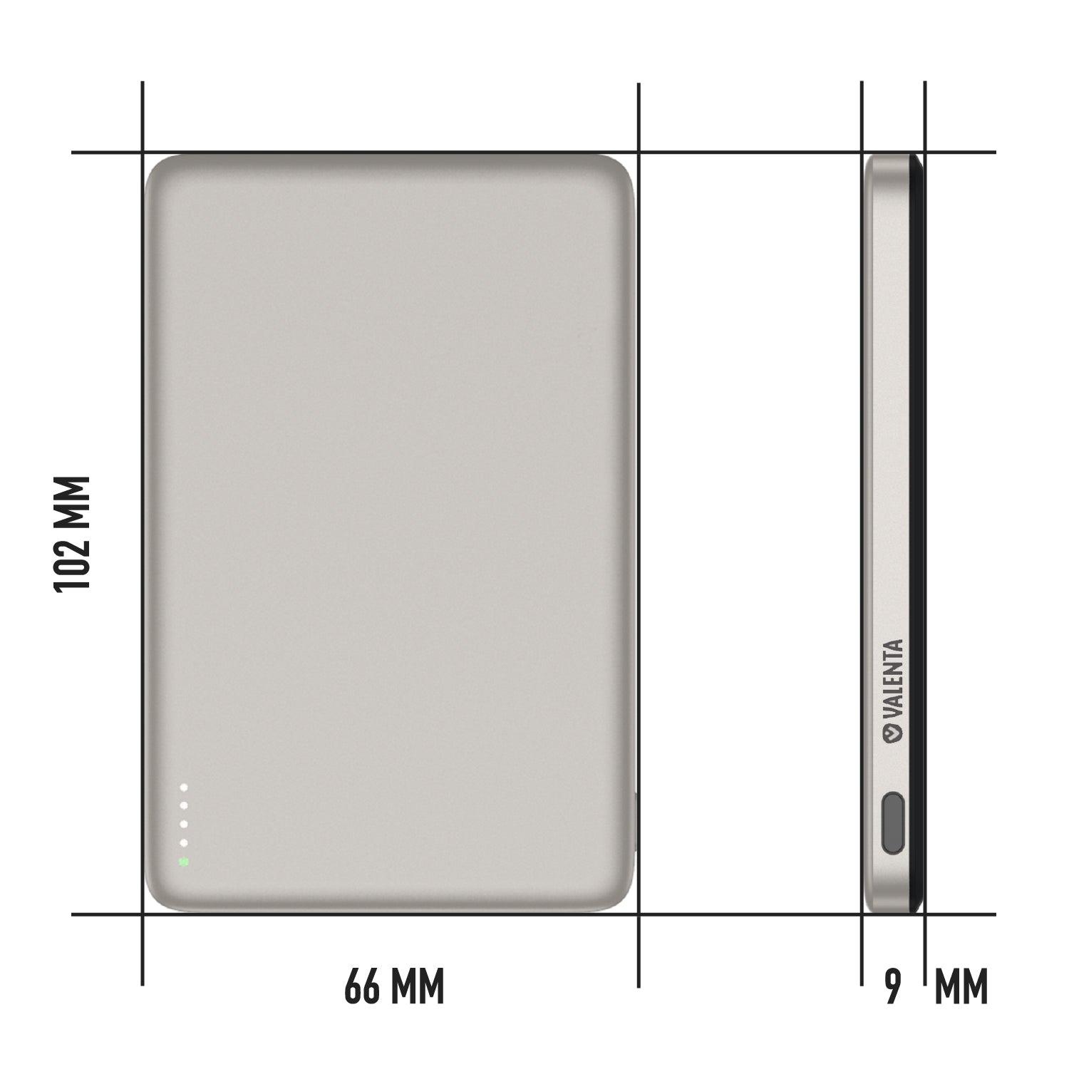 Powerbank MagSafe Ultra Slim 5.000 mAh Naturel - valenta.com