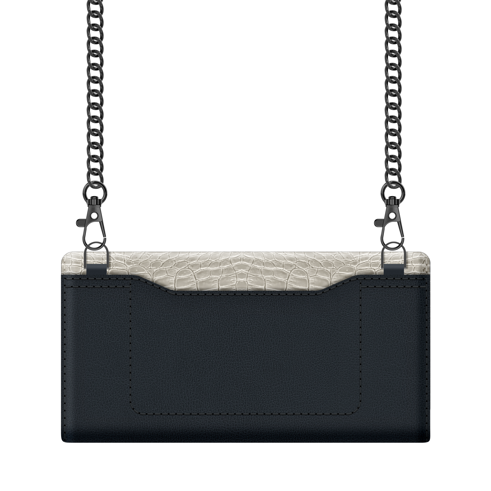 Clutch Snap Universal Croco Medium Black - valenta.com