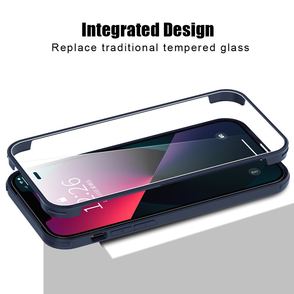 Full Cover Tempered Glass Blauw iPhone 13