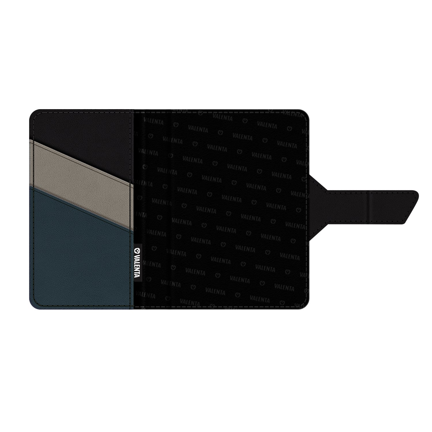 Card Case Plus Wallet Snap 2-in-1 Zwart