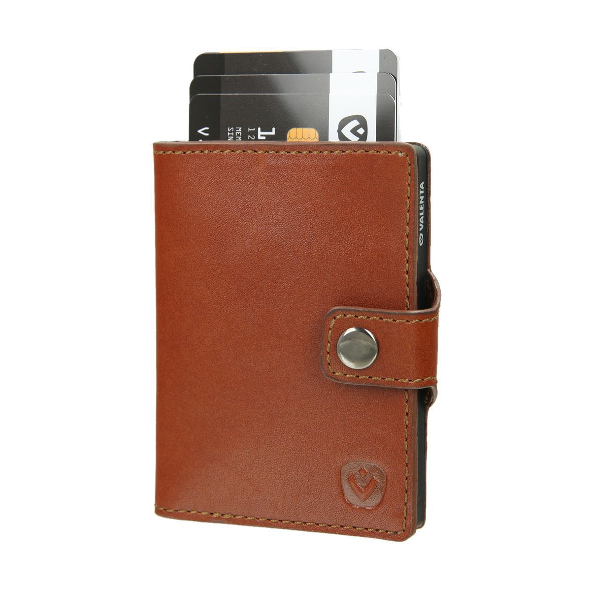 Card Case Wallet Cognac Brown