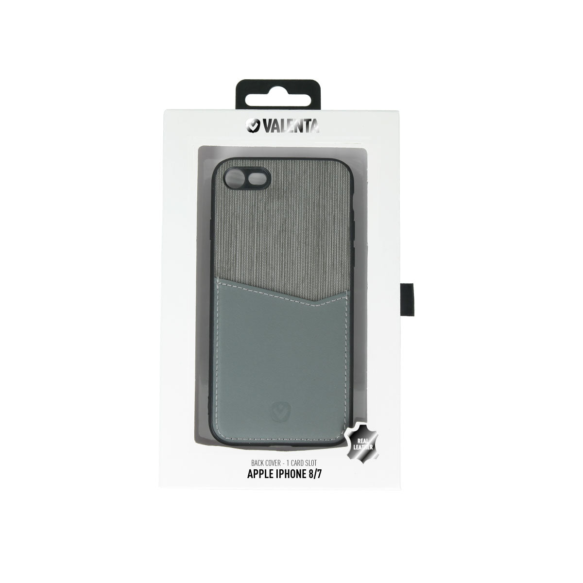 Back Cover Kaarthouder Grijs iPhone SE 2020/2022/8 - valenta.com