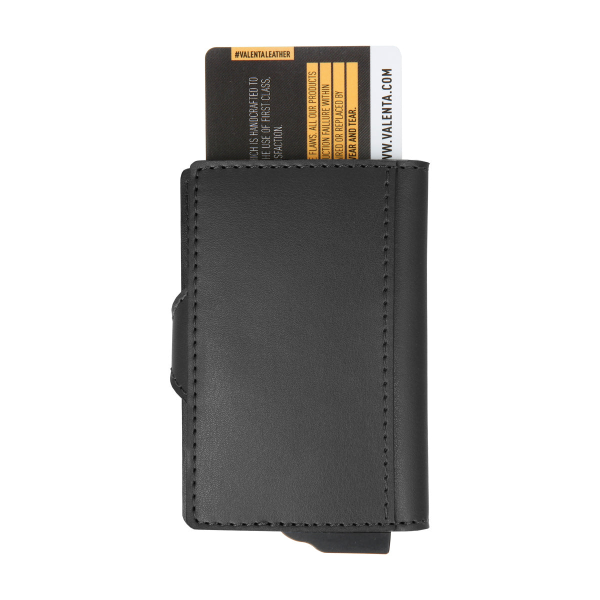 Card Case Plus Essential Wallet Black PU - valenta.com