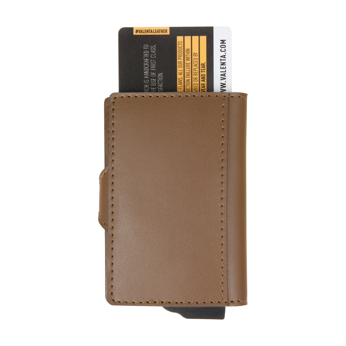 Card Case Plus Essential Wallet Brown PU - valenta.com