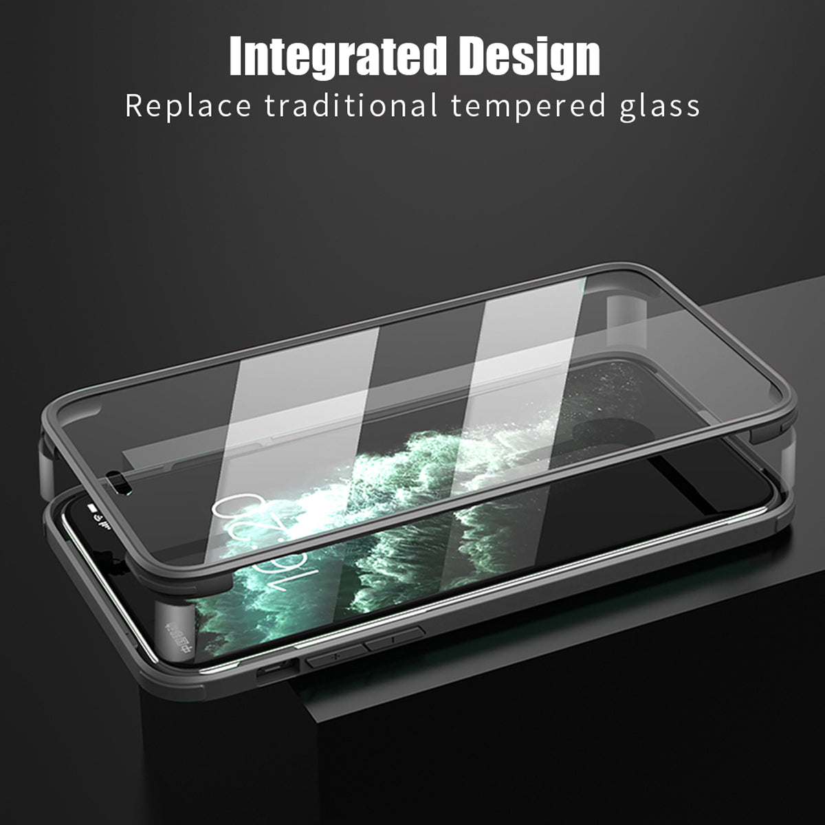 Full Cover Tempered Glass Zwart iPhone 11