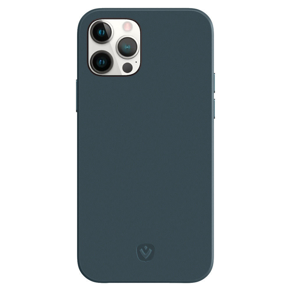 Rückseite Snap Luxusleder Blau iPhone 12 Pro Max