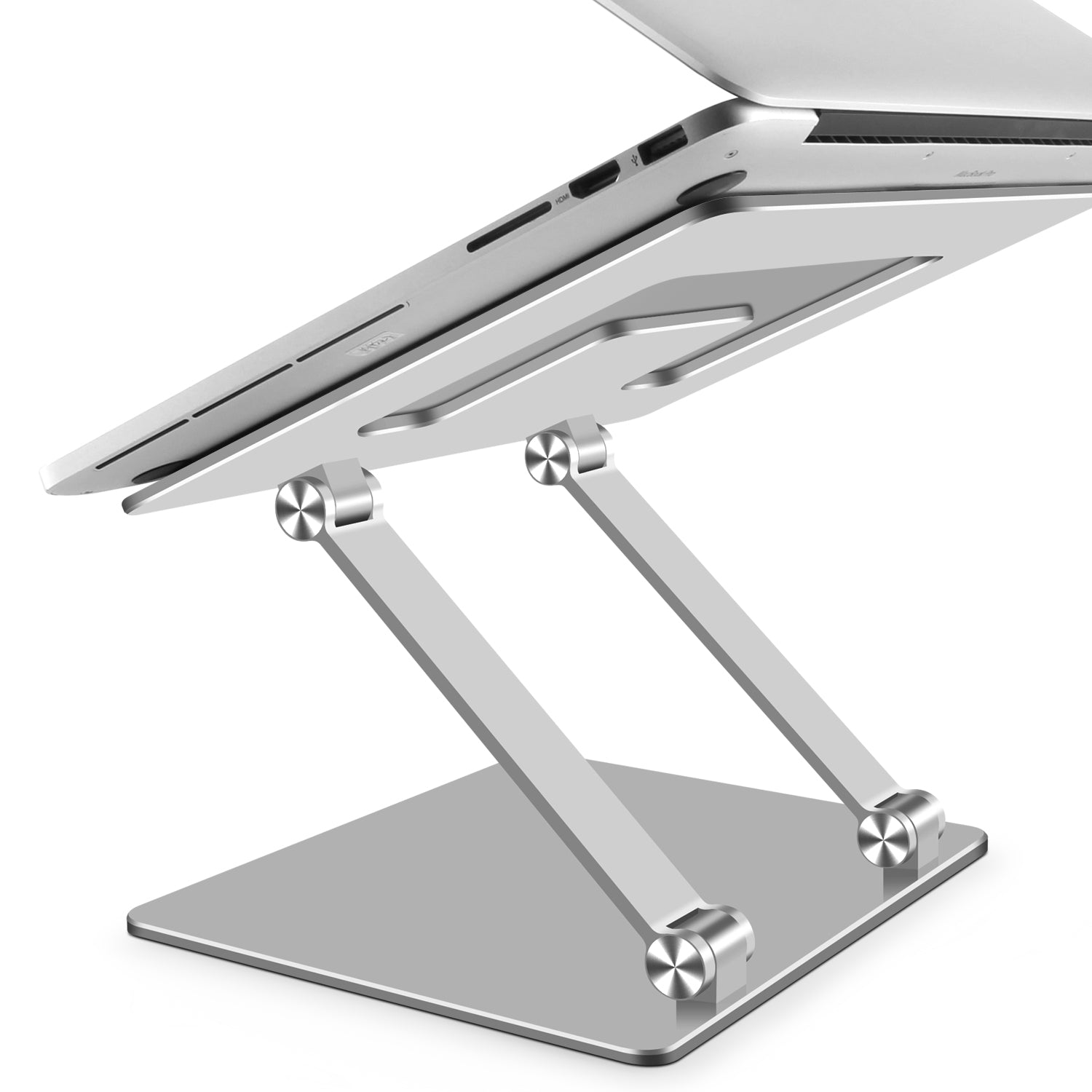 Laptophalter faltbar Aluminium Silber