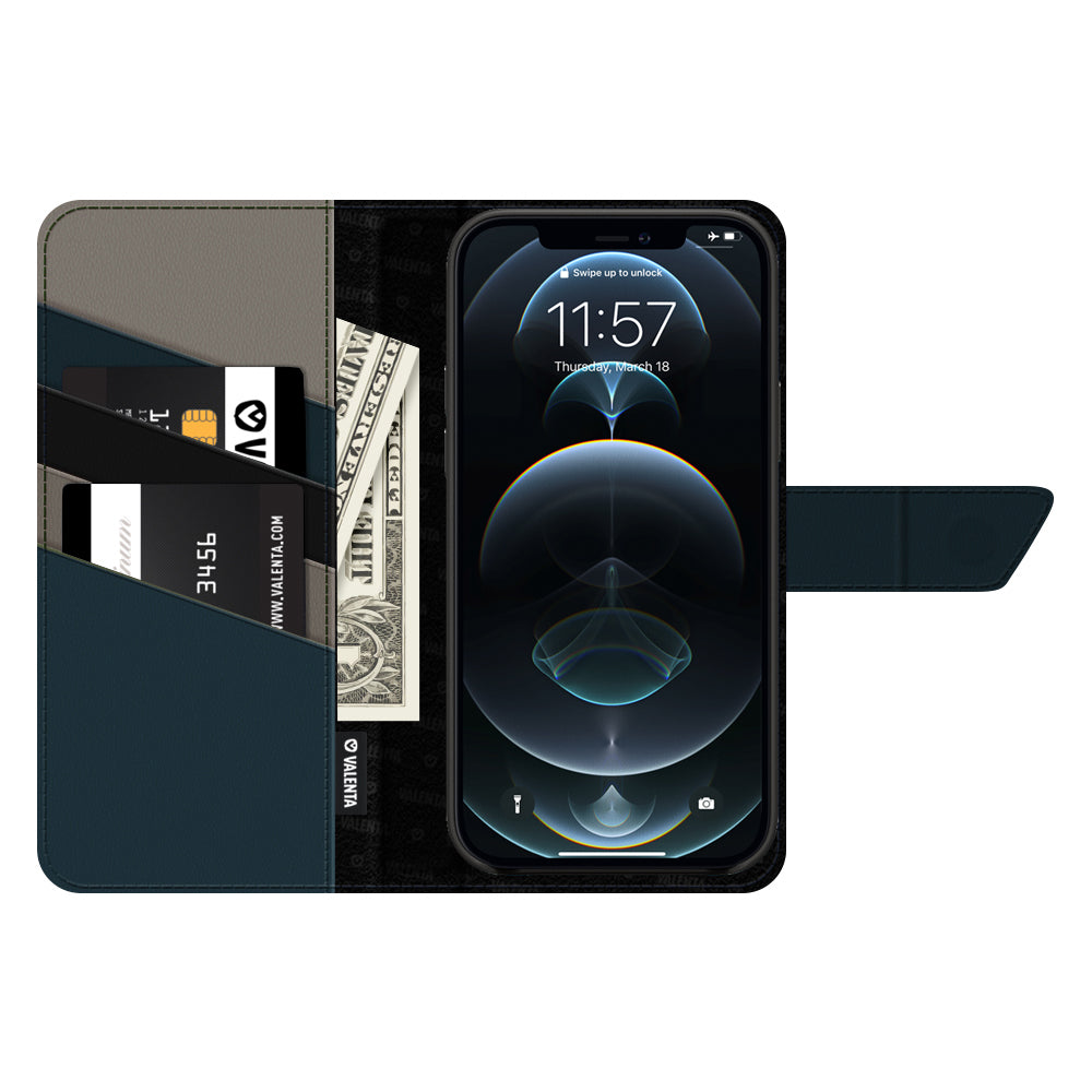 2-in-1 Wallet Leer iPhone 12 -12 Pro Zwart