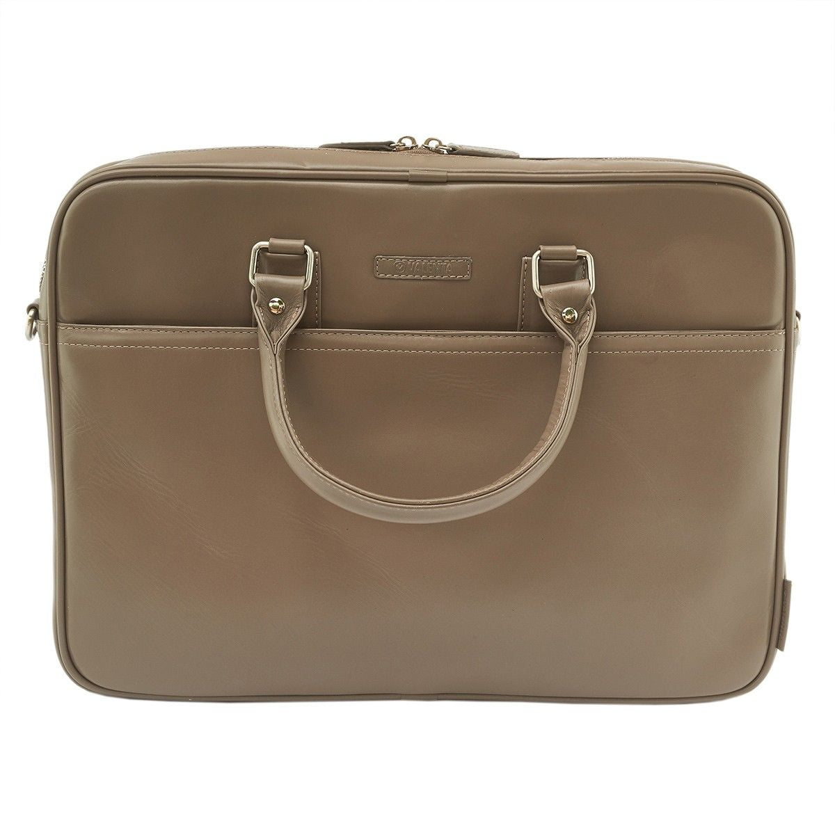 Laptoptas 15.6" Leer Taupe