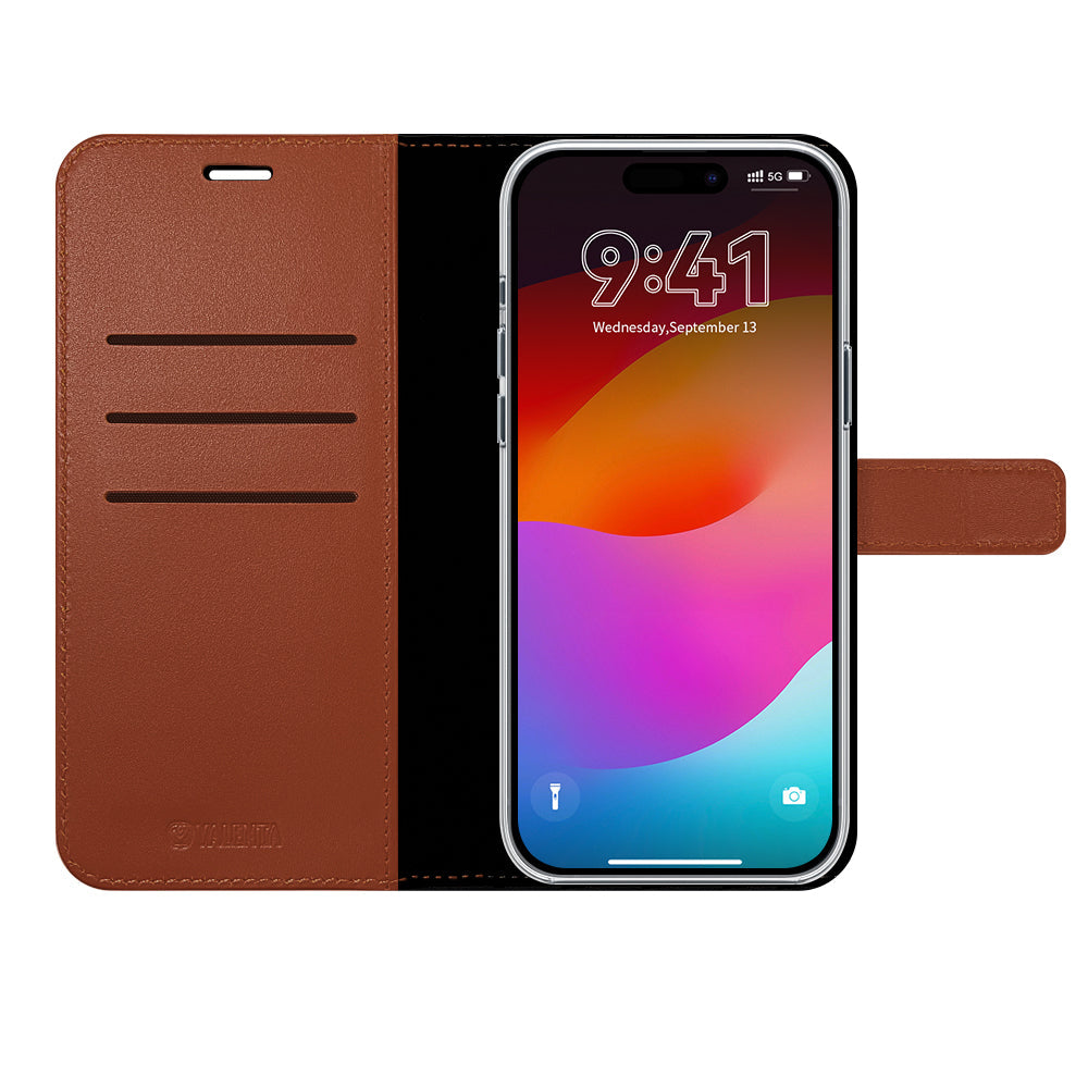 Book Case Leather Brown - iPhone 15 Plus