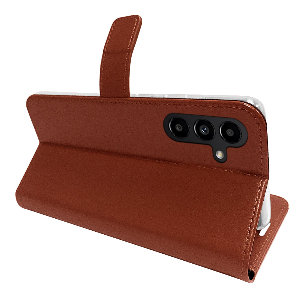 Book Case Leather Brown Galaxy A14