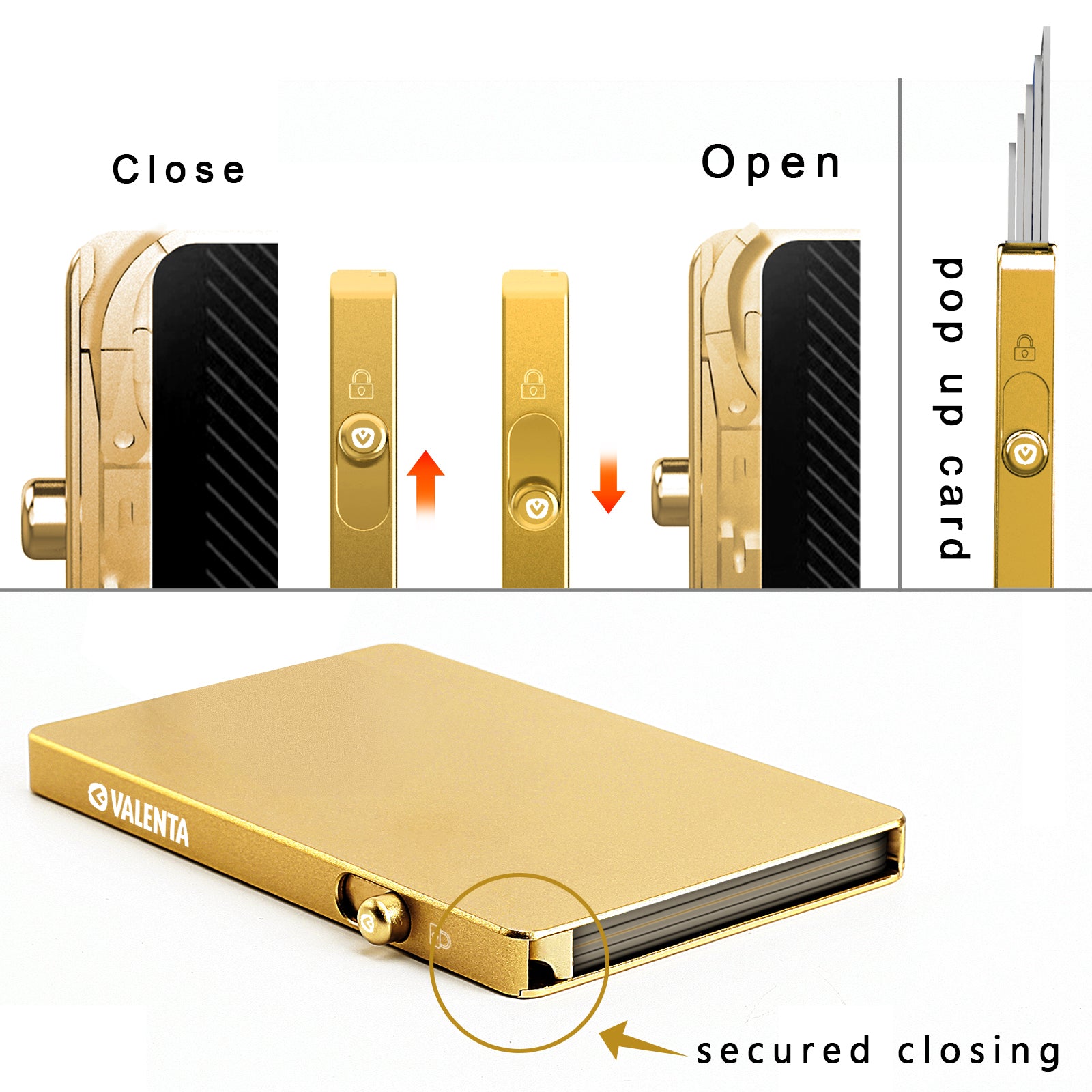 Cardprotector Aluminium MagSafe Gold