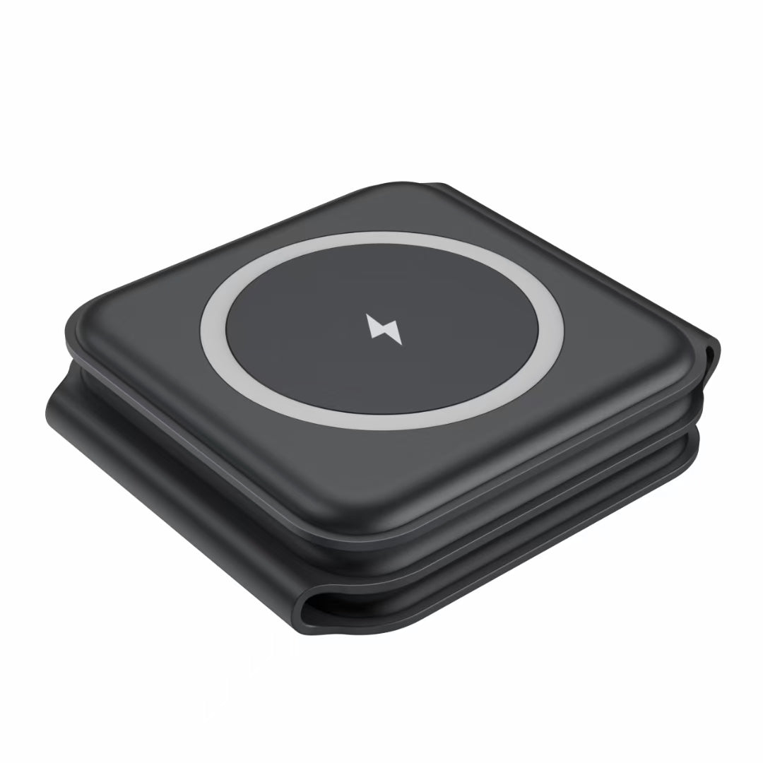 3-in-1 Magnetic Wireless Charger Black