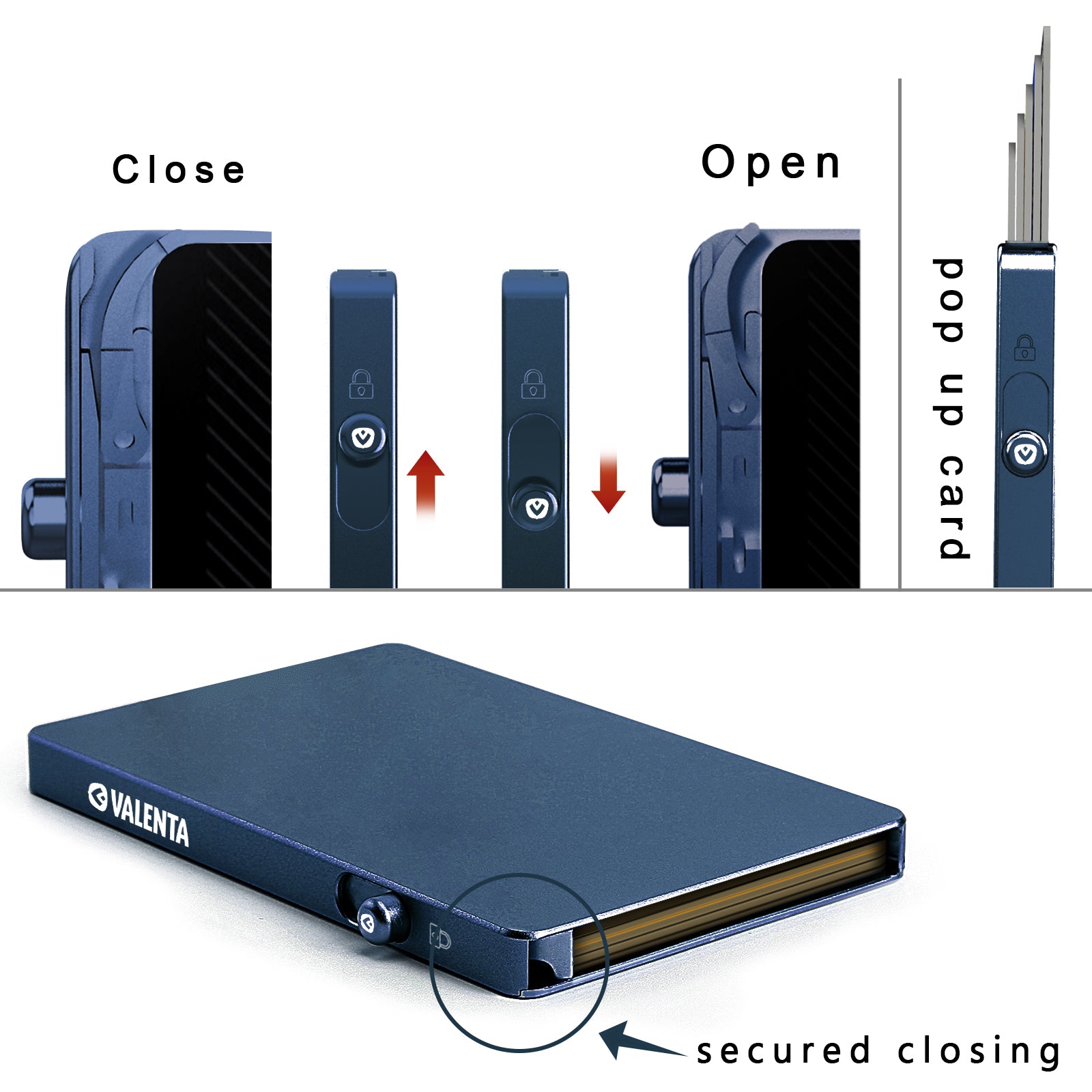Cardprotector Aluminium MagSafe Titanium Blauw