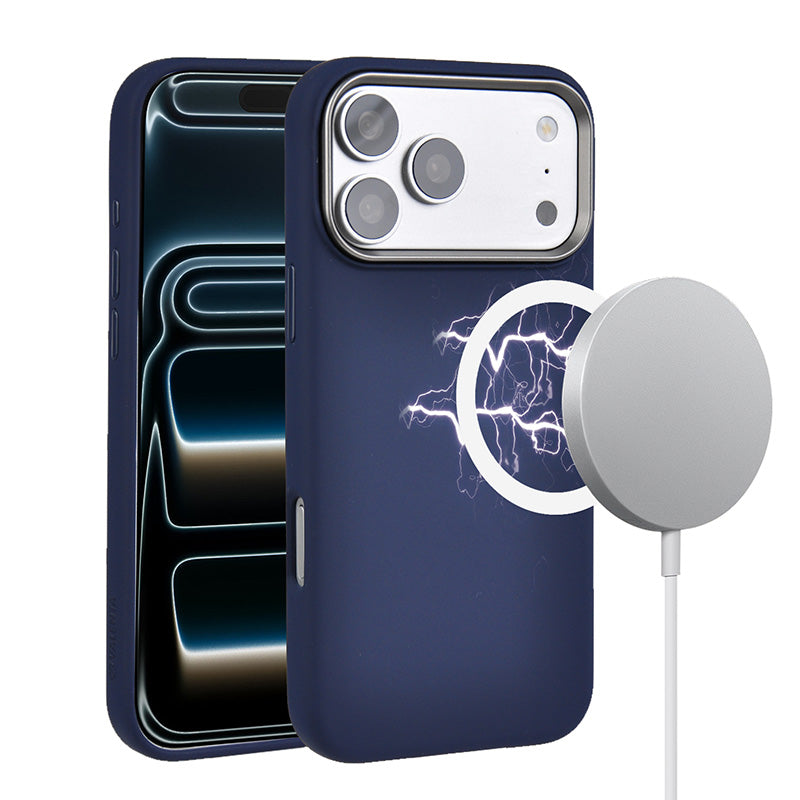 Back Cover Silk MagSafe Dunkelblau iPhone 18/17 Pro