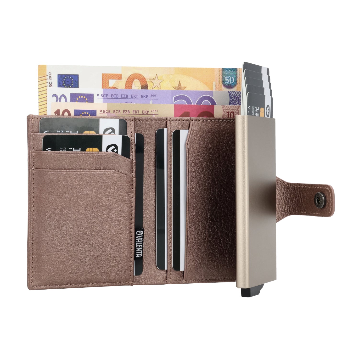 Card Case Plus Wallet Luxe Metallic Copper