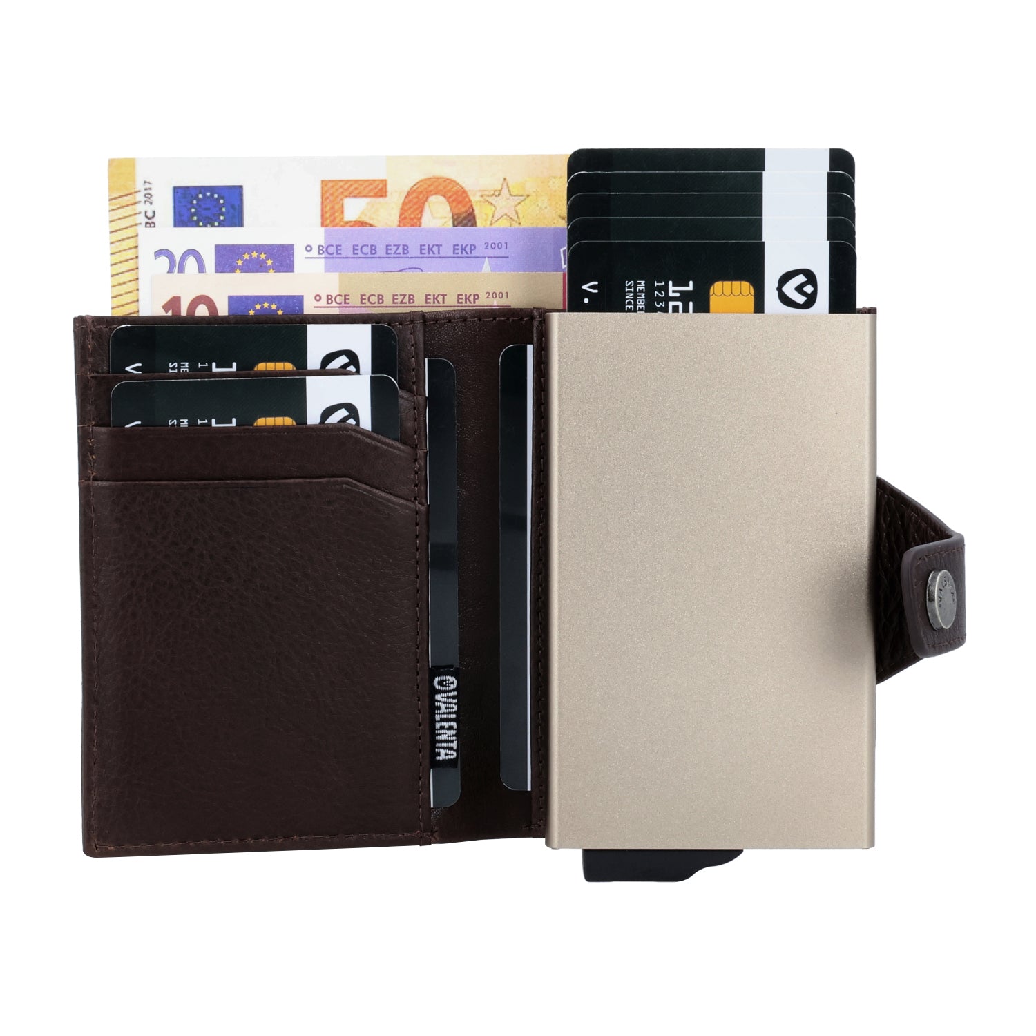 Card Case Plus Wallet Luxe Chocolate