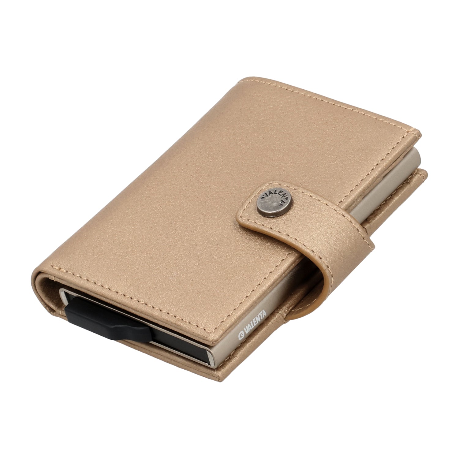 Card Case Plus Wallet Luxe Metallic Sand