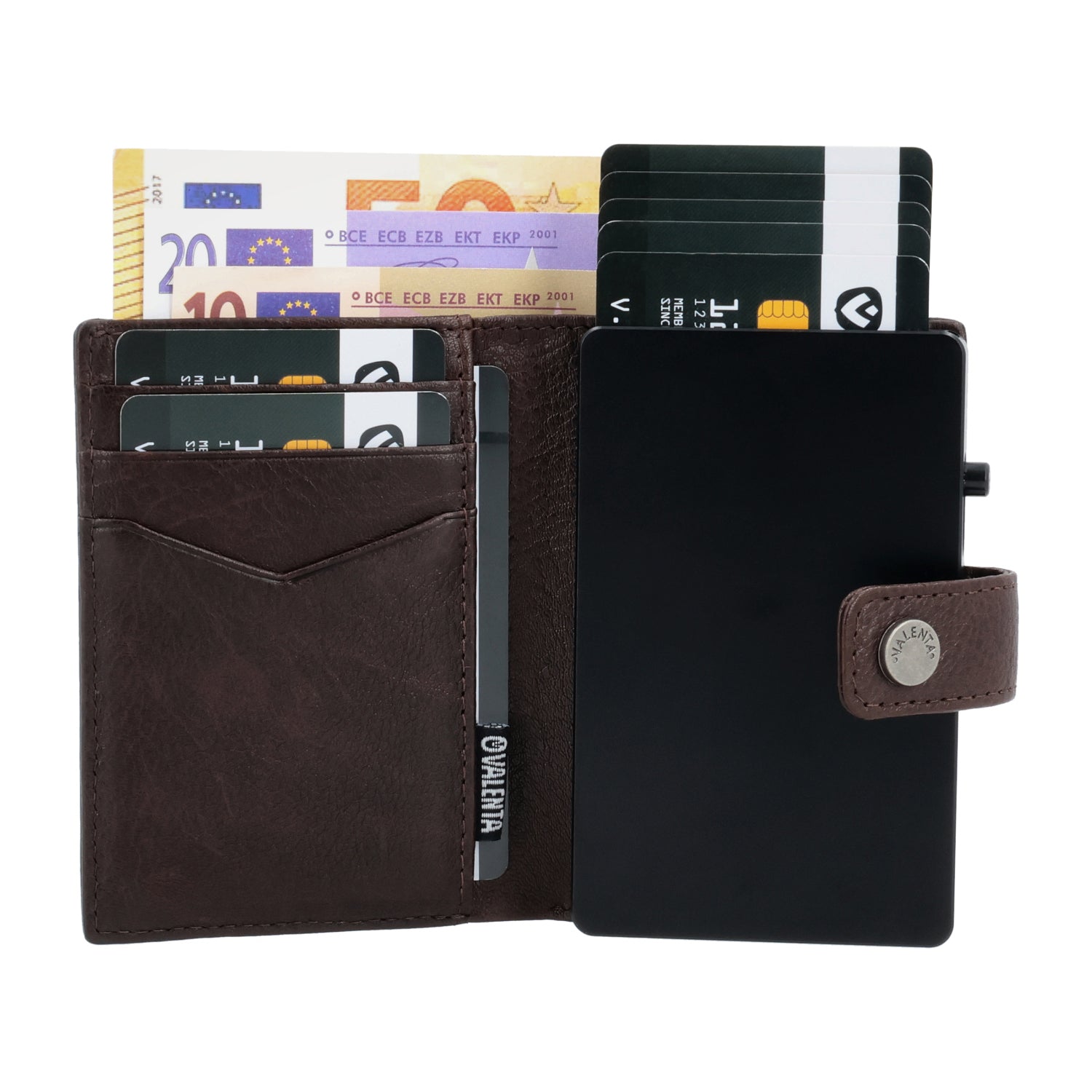 Cardprotector Black + Card Wallet Luxe Chocolate