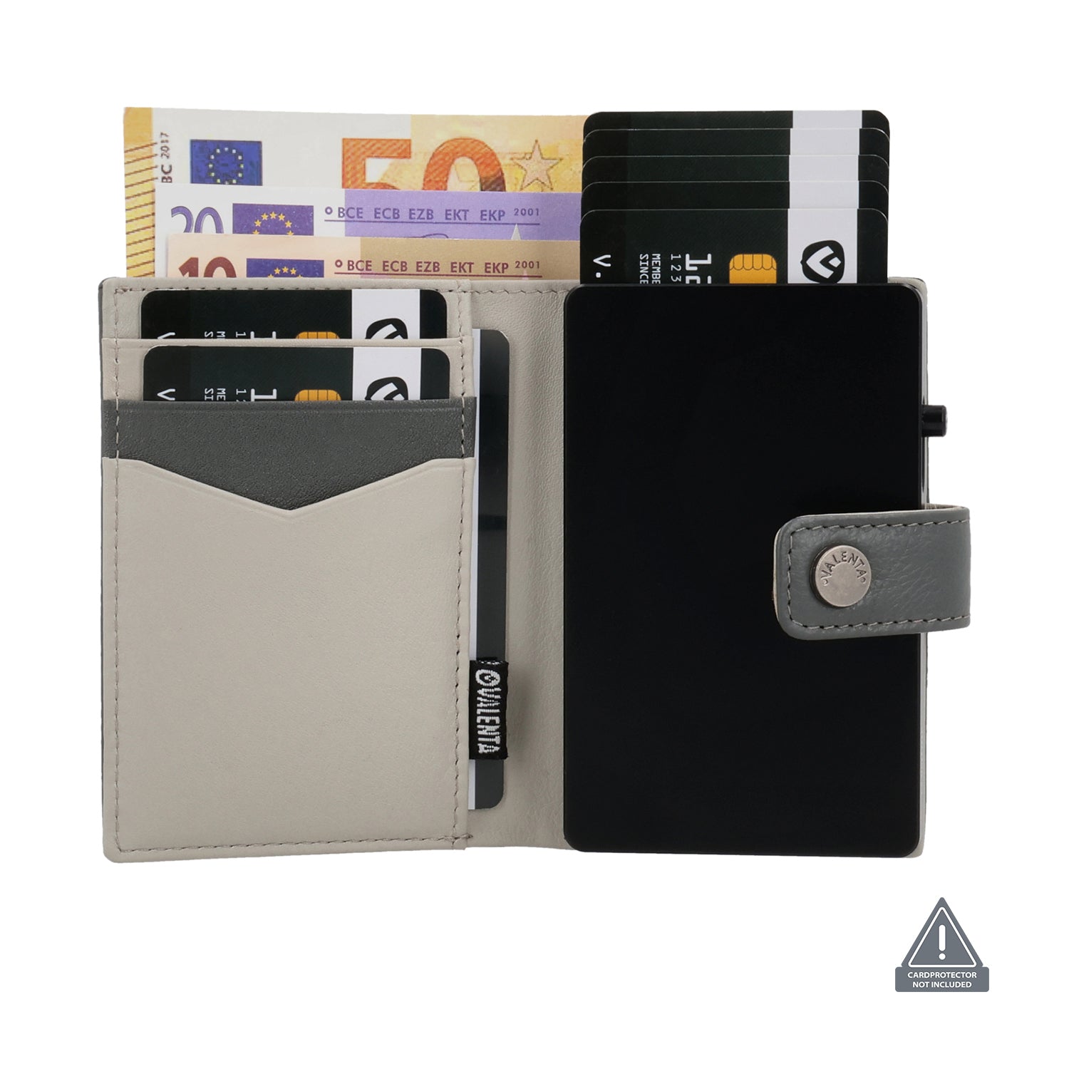 Card Wallet Leder MagSafe Luxe Grau