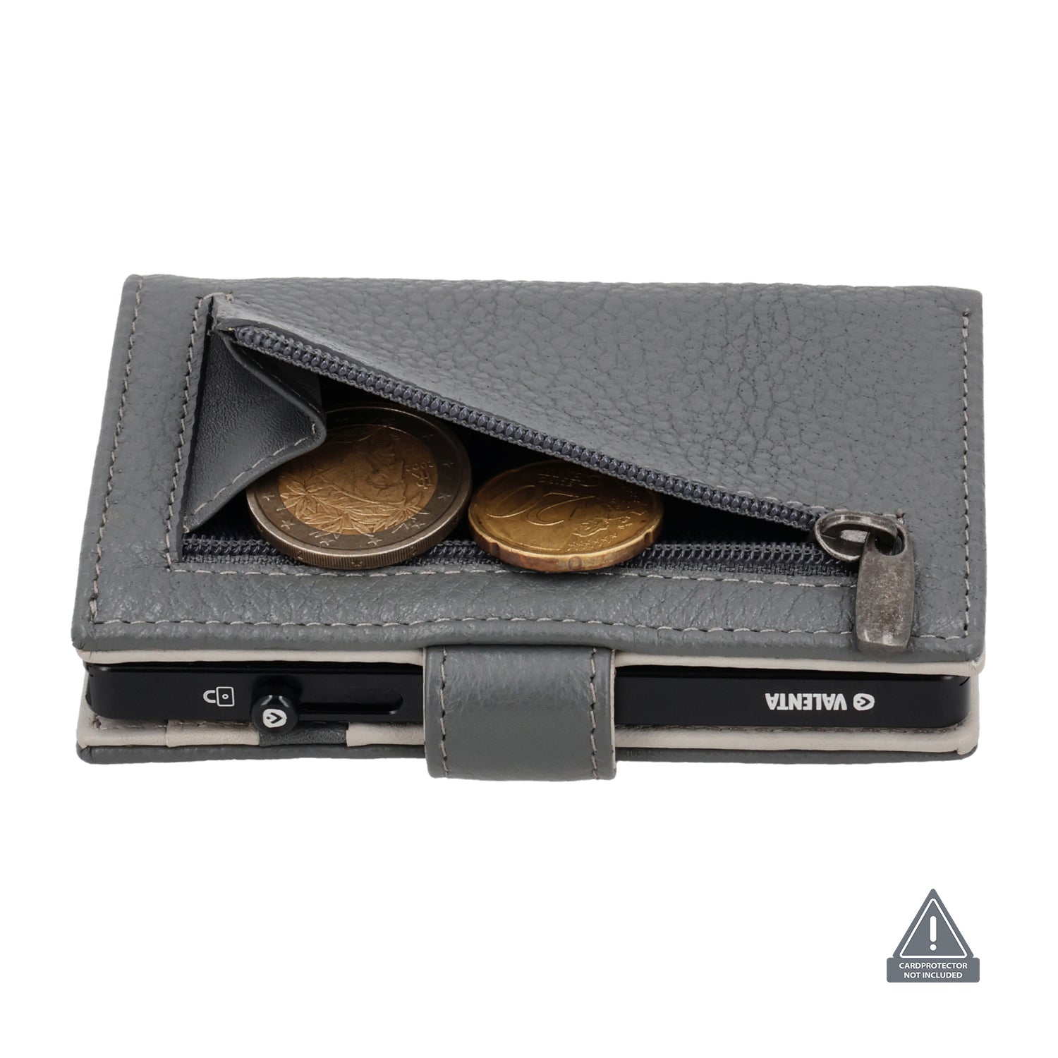 Card Wallet Leder MagSafe Luxe Grau