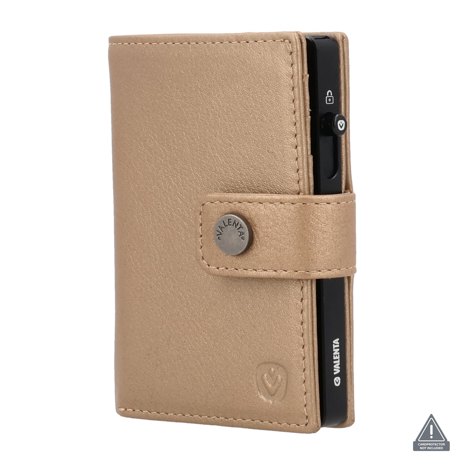 Card Wallet Leather MagSafe Luxe Metallic Sand