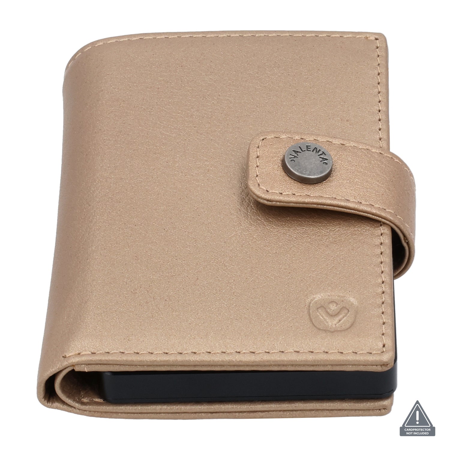 Card Wallet Leather MagSafe Luxe Metallic Sand