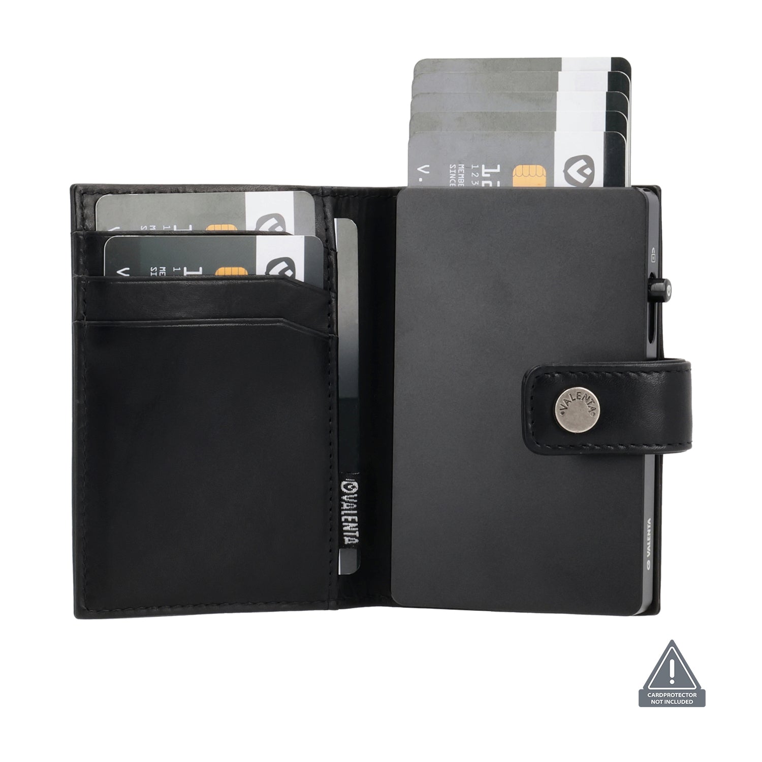 Card Wallet Leather MagSafe Schwarz