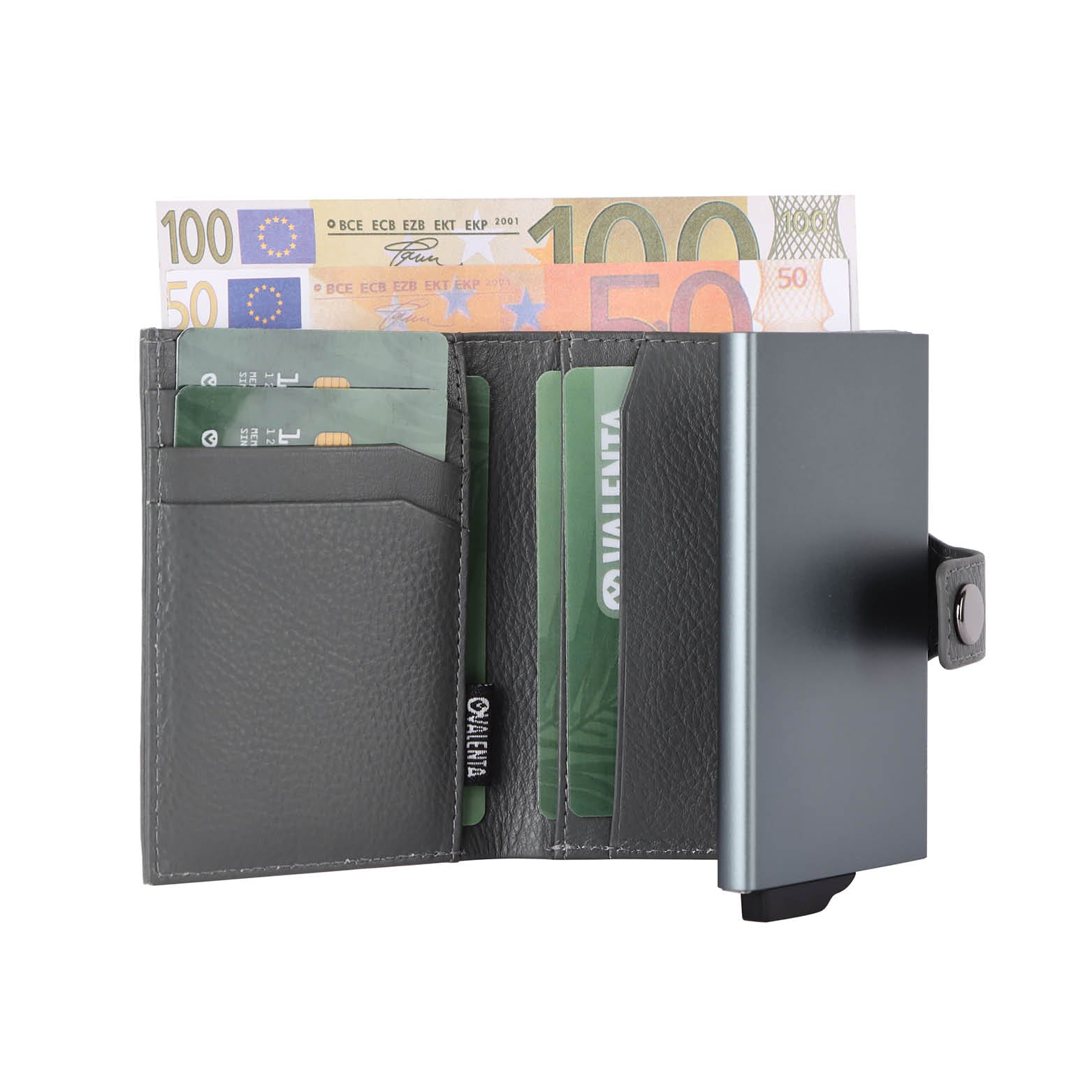 Card Case Plus Wallet Luxe Grey