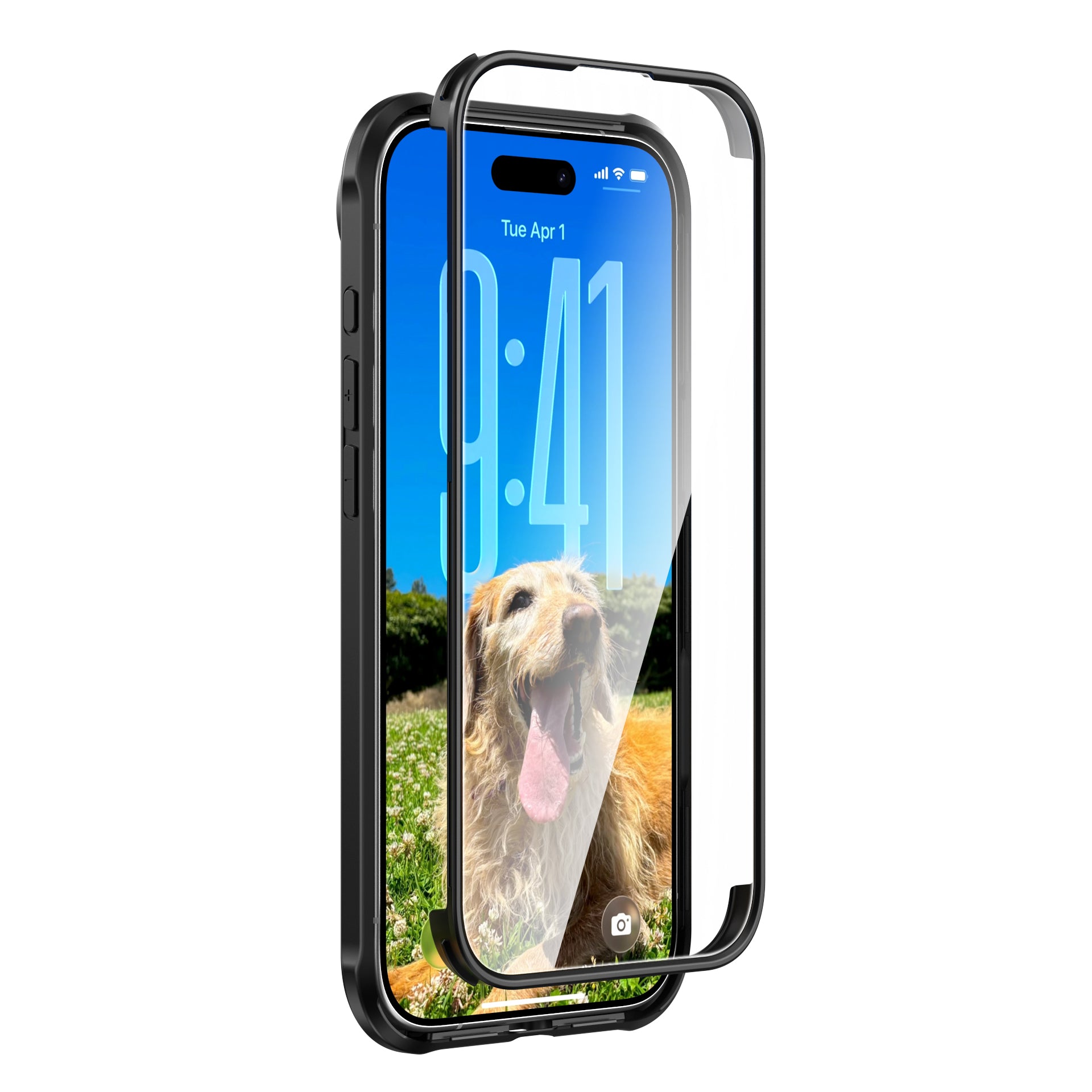 Full Cover Tempered Glass Zwart iPhone 15 Pro Max