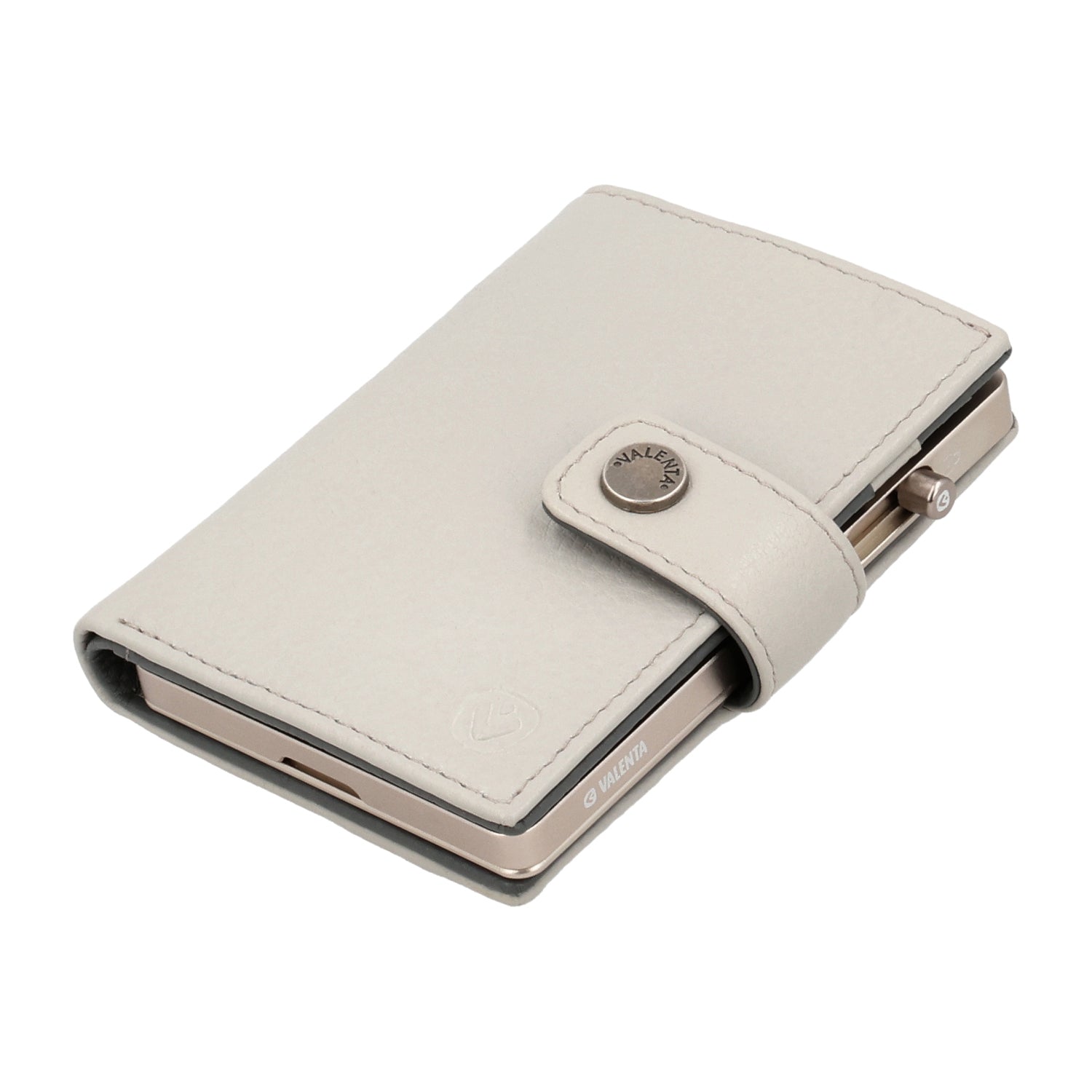 Cardprotector Stand Titanium Natural + Card Wallet Luxe Off-White