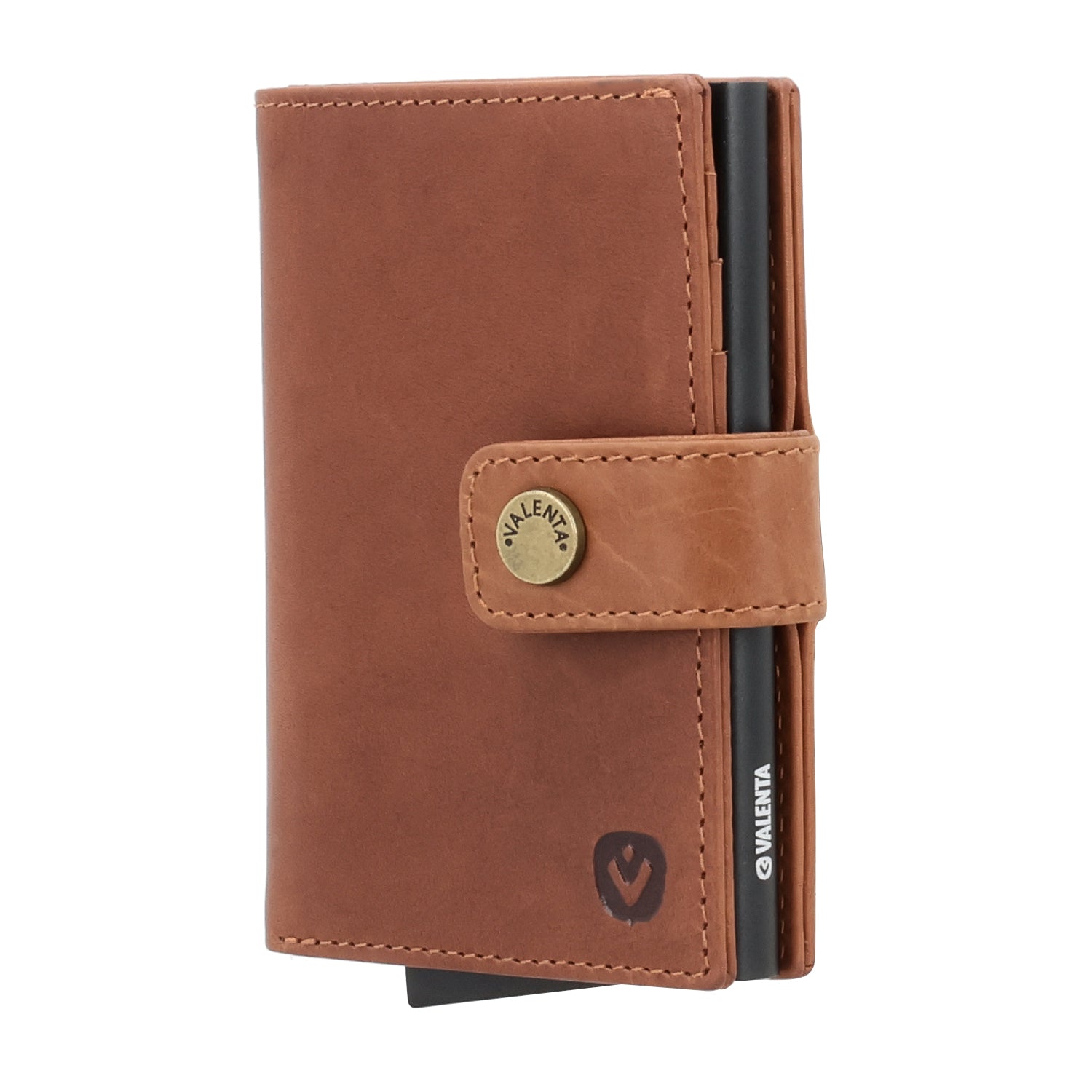Cardprotector Plus Black + Card Wallet Luxe Cognac