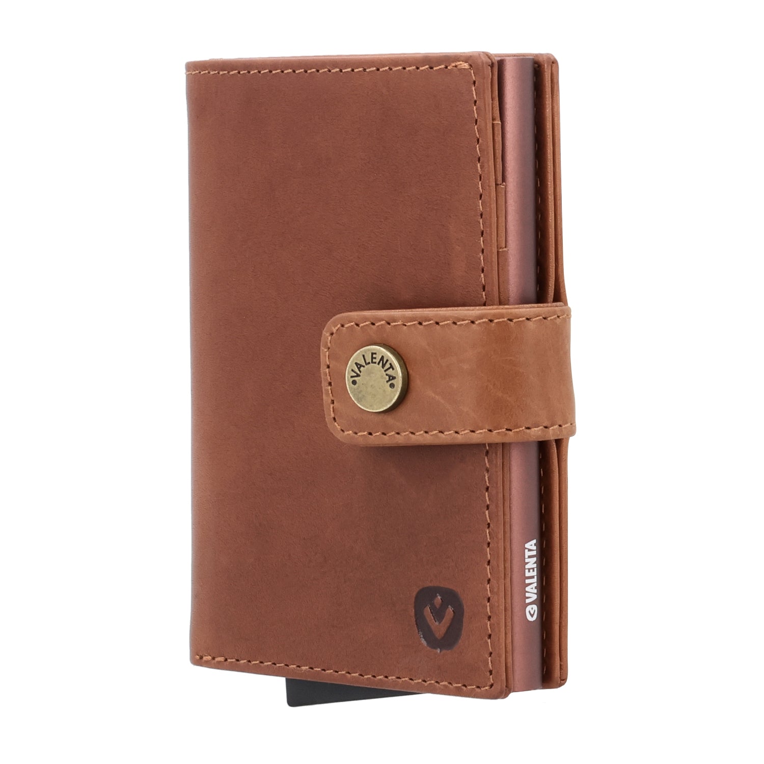 Cardprotector Plus Dark Brown + Card Wallet Luxe Cognac