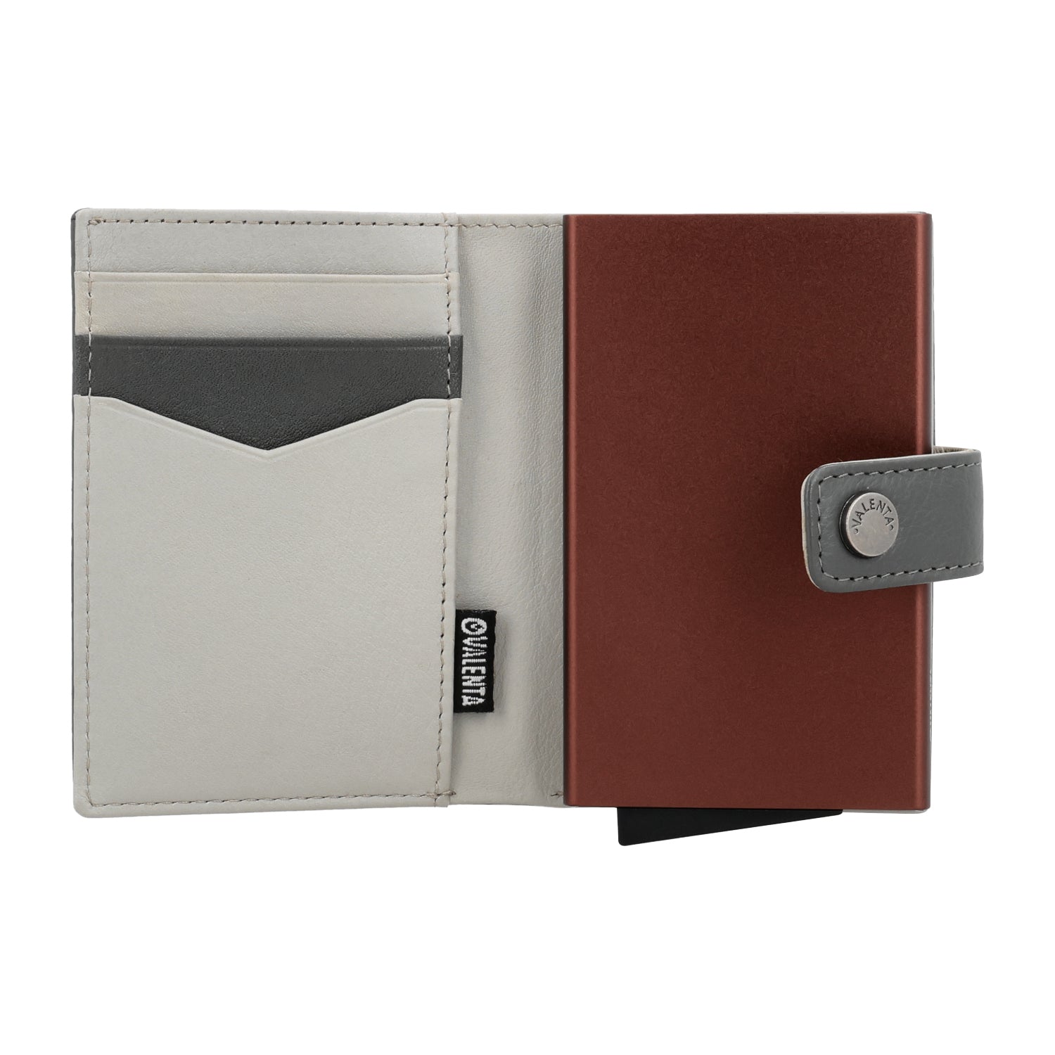 Cardprotector Plus Dark Brown + Card Wallet Luxe Grey