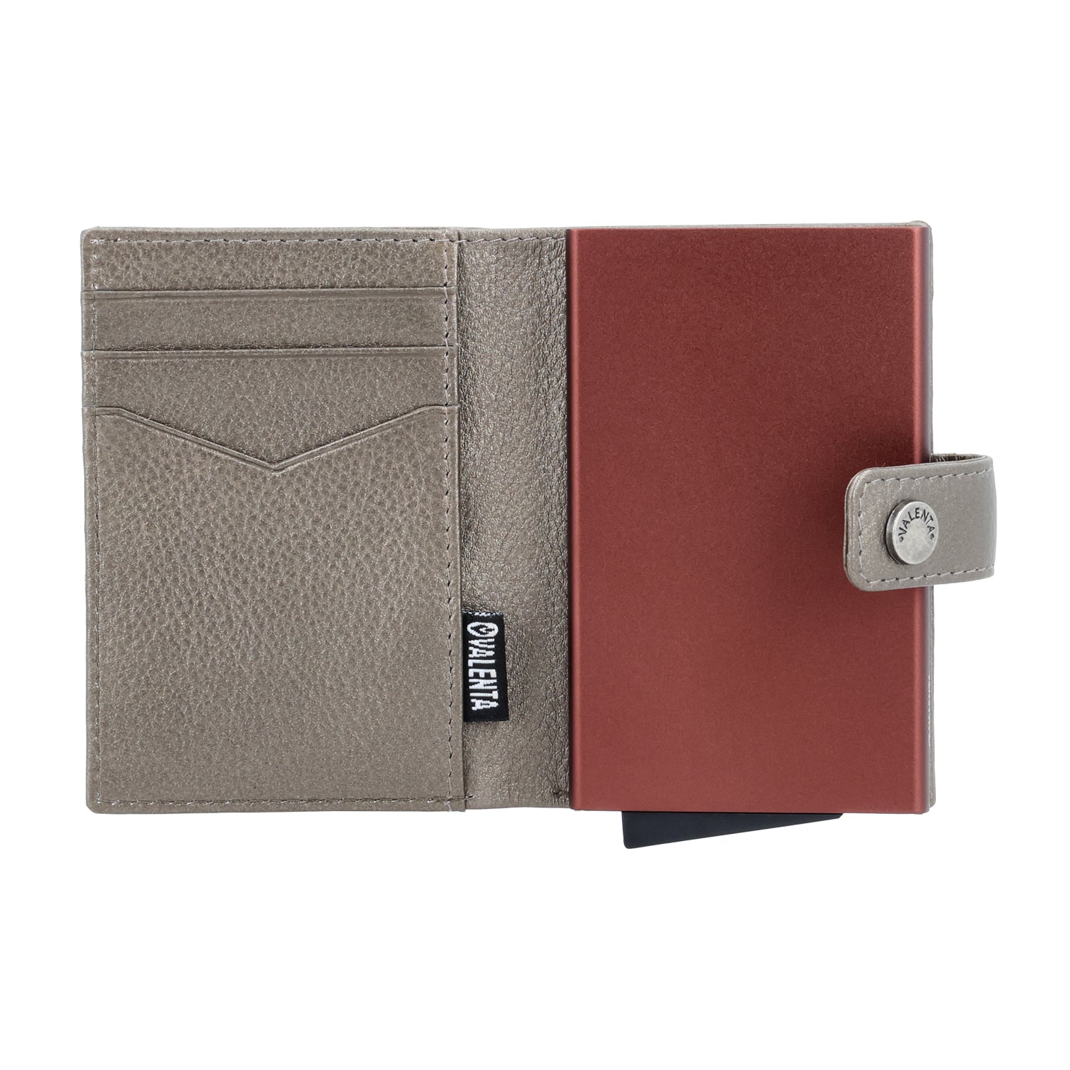 Cardprotector Plus Dark Brown + Card Wallet Luxe Metallic Bronze