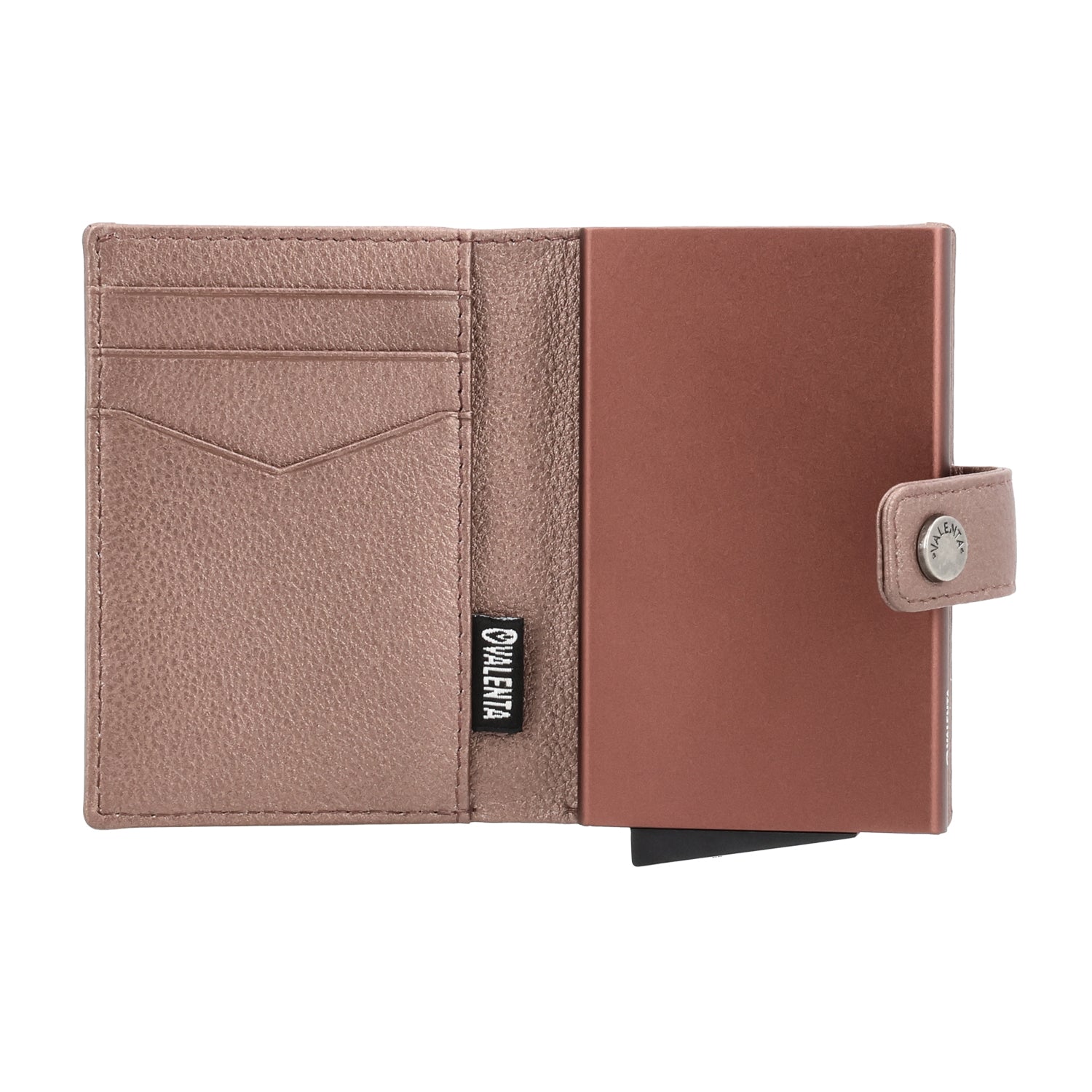 Cardprotector Plus Dark Brown + Card Wallet Luxe Metallic Copper