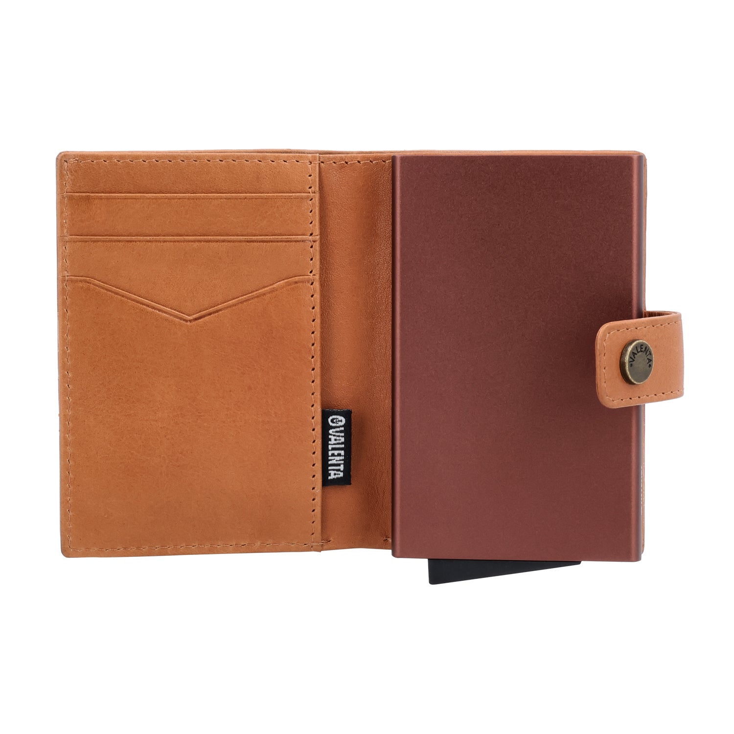 Cardprotector Plus Dark Brown + Card Wallet Luxe Tan