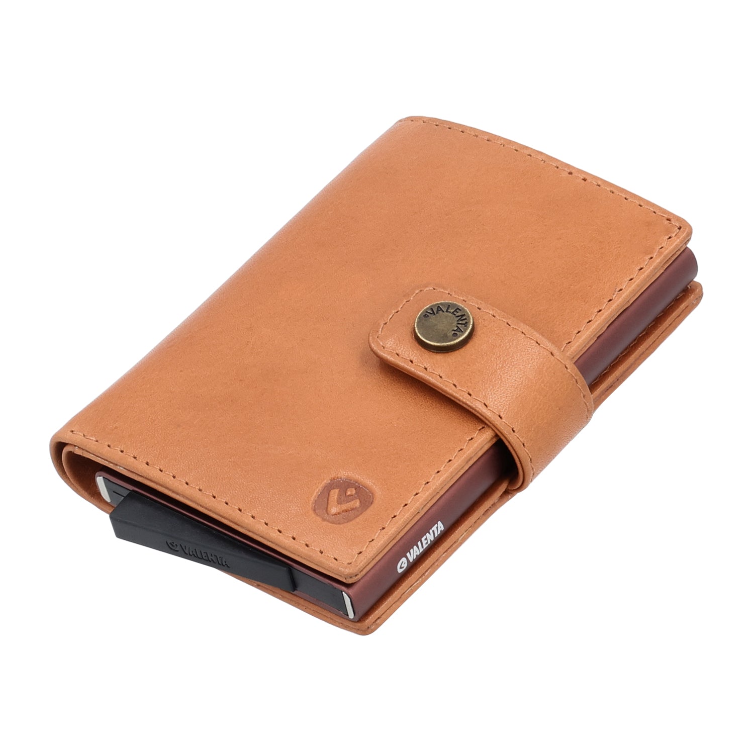 Cardprotector Plus Dark Brown + Card Wallet Luxe Tan
