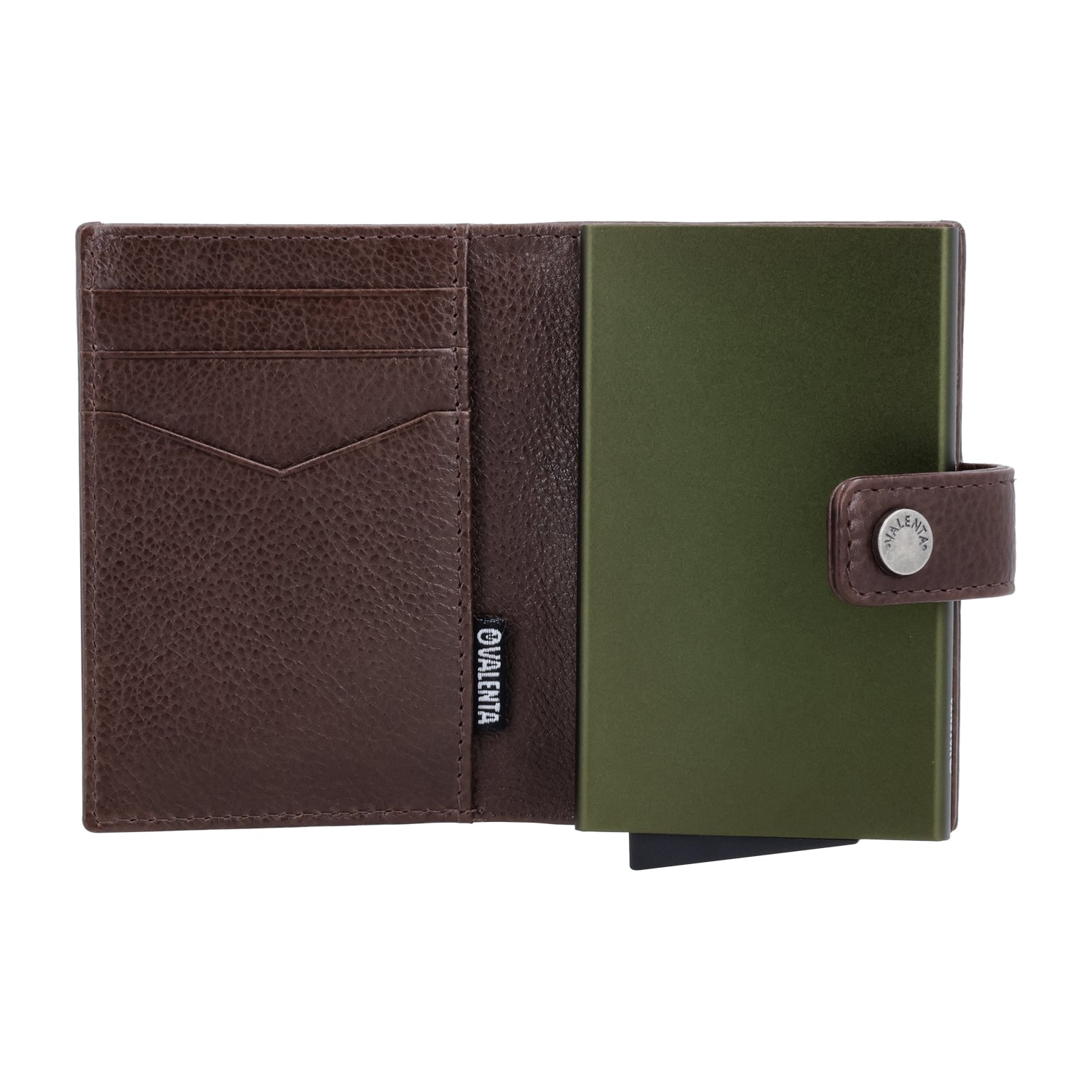 Cardprotector Plus Dark Green + Card Wallet Luxe Chocolate