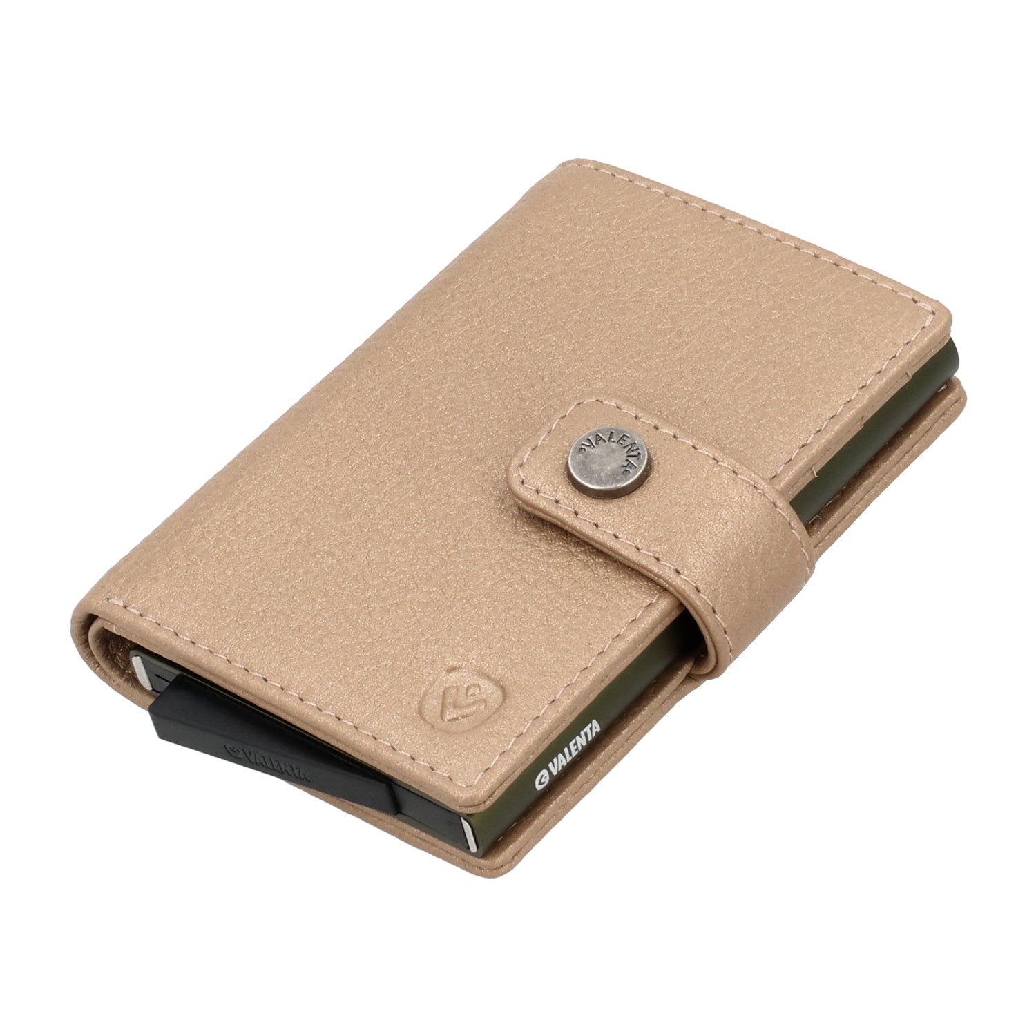 Cardprotector Plus Dark Green + Card Wallet Luxe Metallic Sand