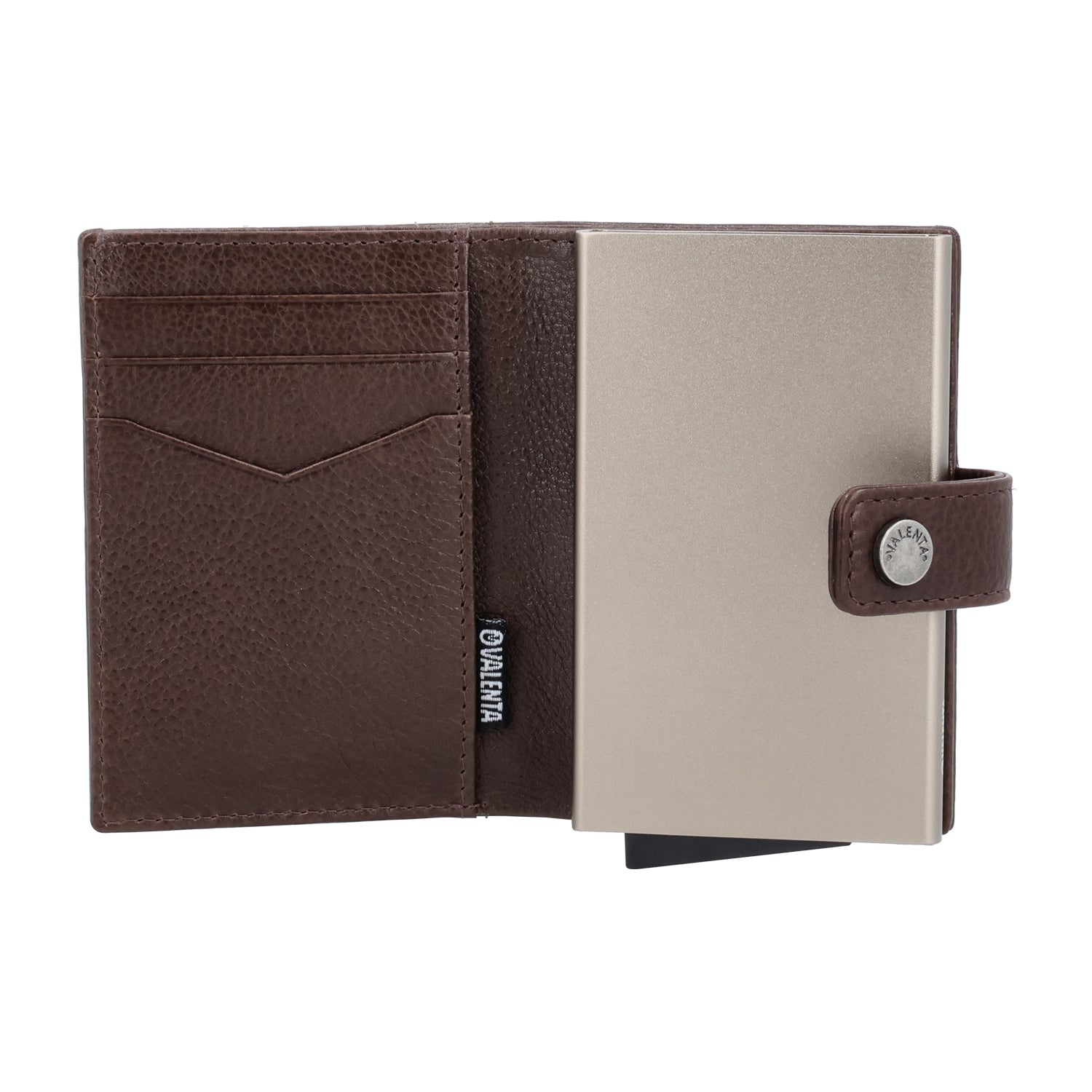 Cardprotector Plus Titanium Gold + Card Wallet Luxe Chocolate