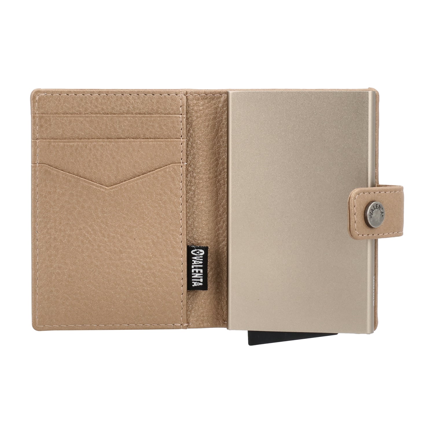 Cardprotector Plus Titanium Gold + Card Wallet Luxe Metallic Sand