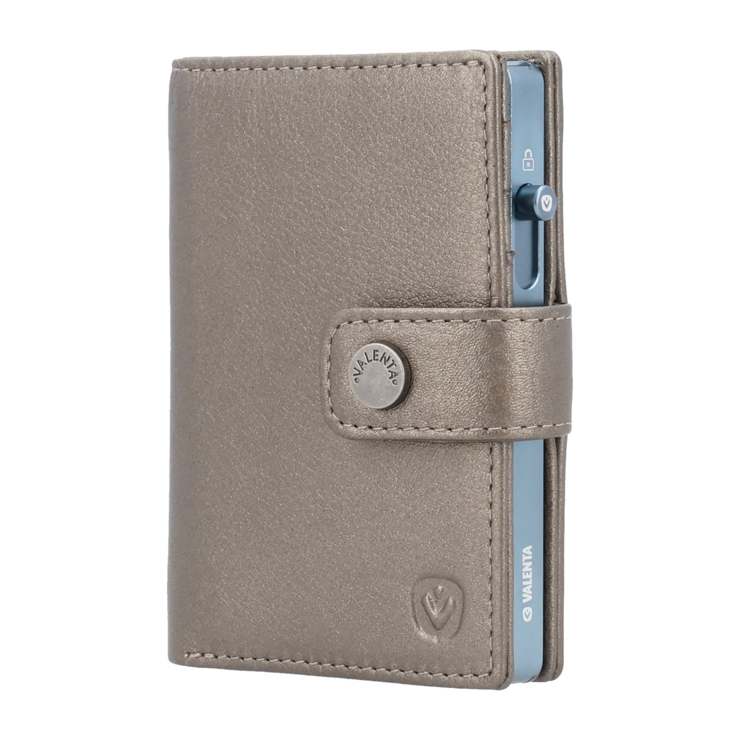 Cardprotector Cool Grey + Card Wallet Luxe Metallic Bronze