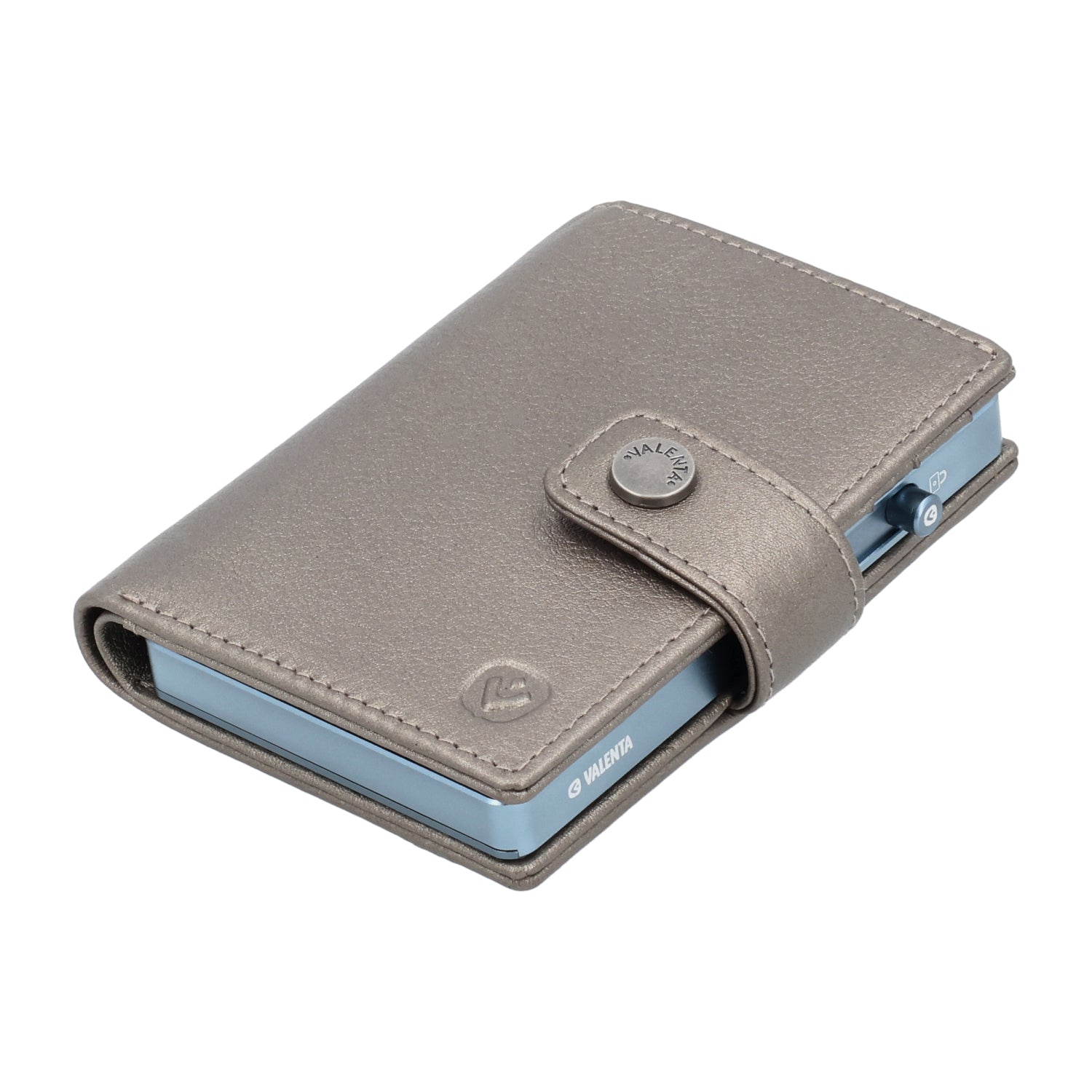 Cardprotector Cool Grey + Card Wallet Luxe Metallic Bronze