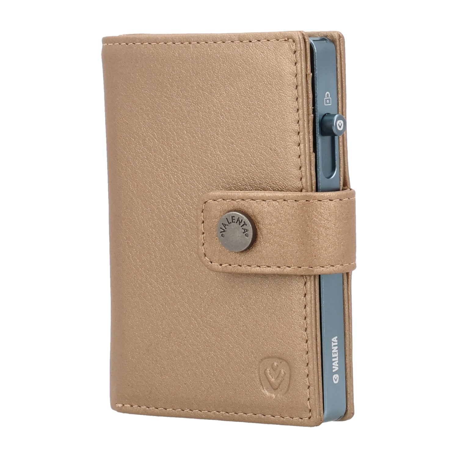 Cardprotector Cool Grey + Card Wallet Luxe Metallic Sand