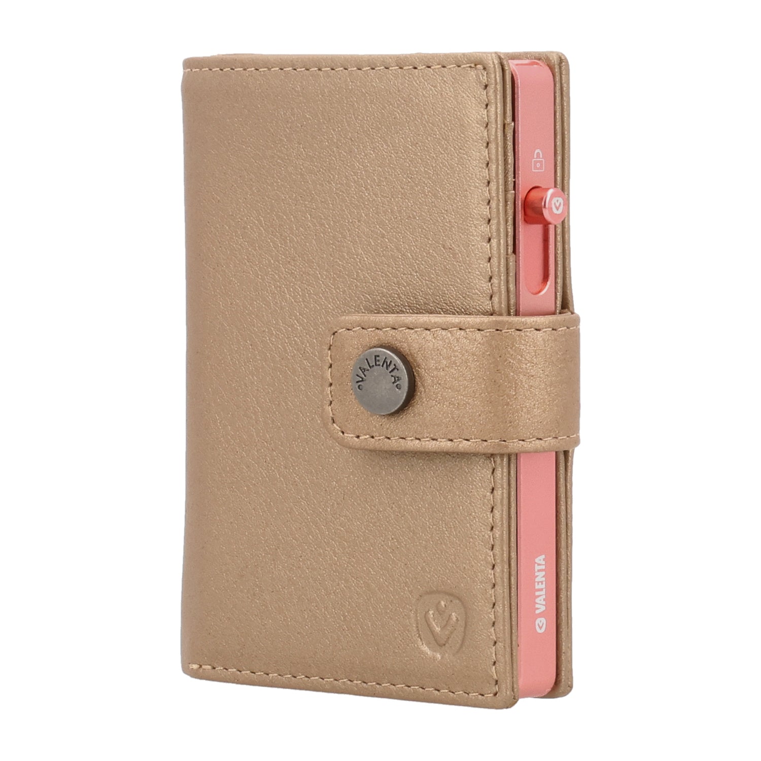 Cardprotector Rose + Card Wallet Luxe Metallic Sand